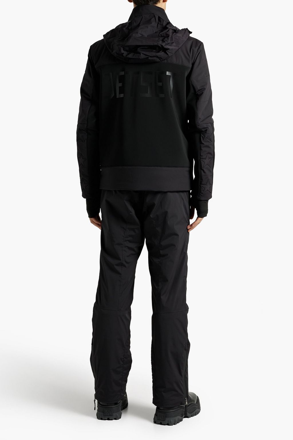 JETSET Shell-paneled printed stretch-jersey ski jacket