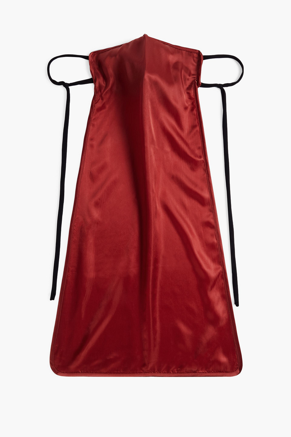 Rick Owens Cupro-satin Face Mask In Brown