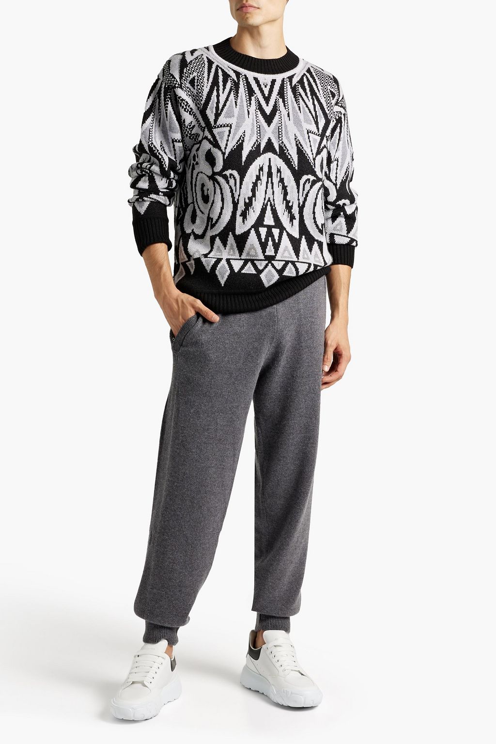 JETSET Mélange cashmere sweatpants