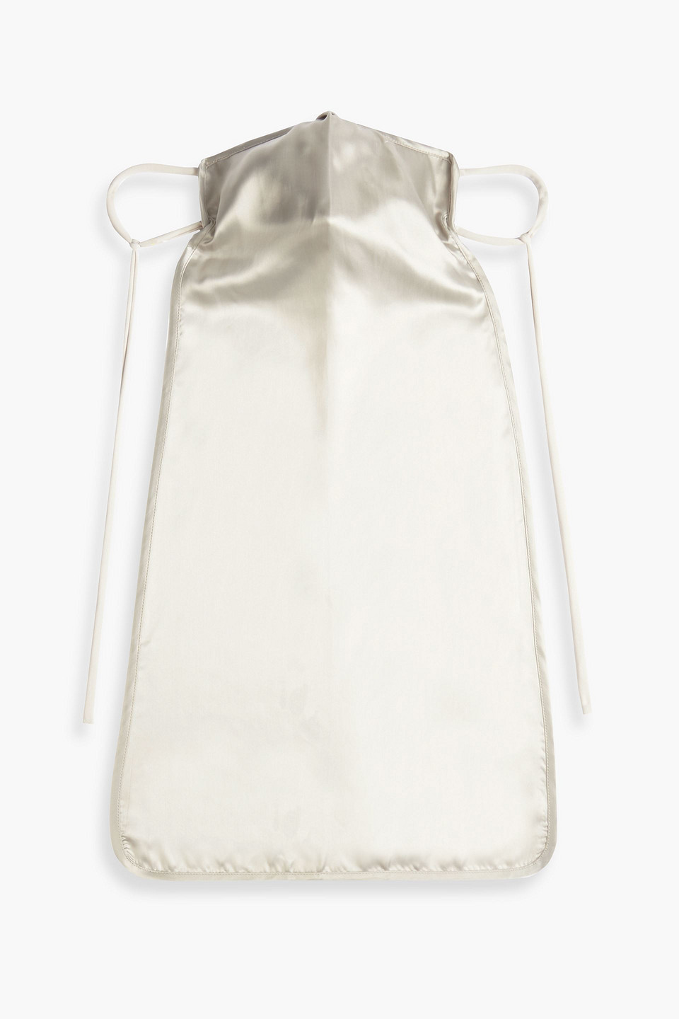 Rick Owens Cupro-satin Face Mask In Gray
