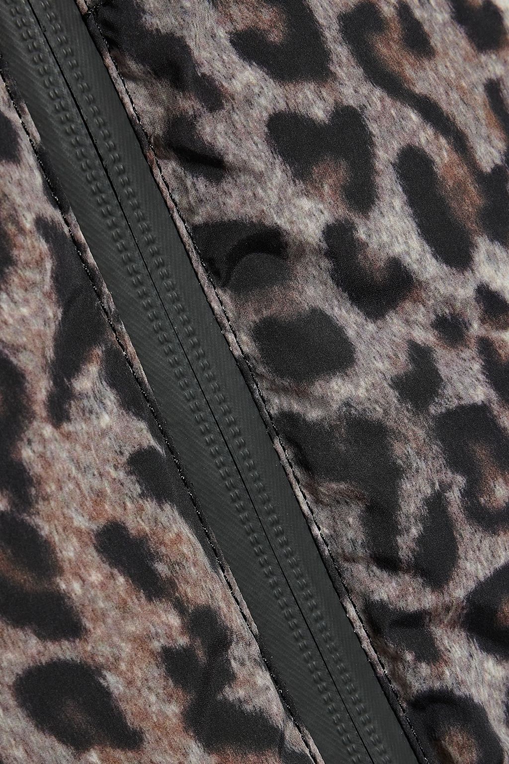JETSET Quilted leopard-print hooded ski jacket
