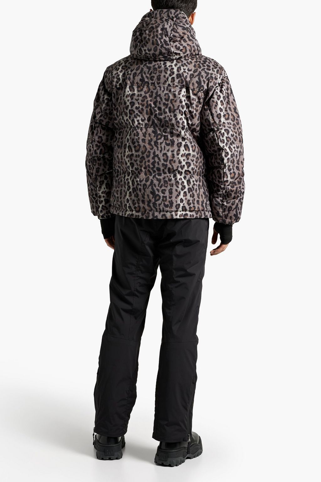 JETSET Quilted leopard-print hooded ski jacket