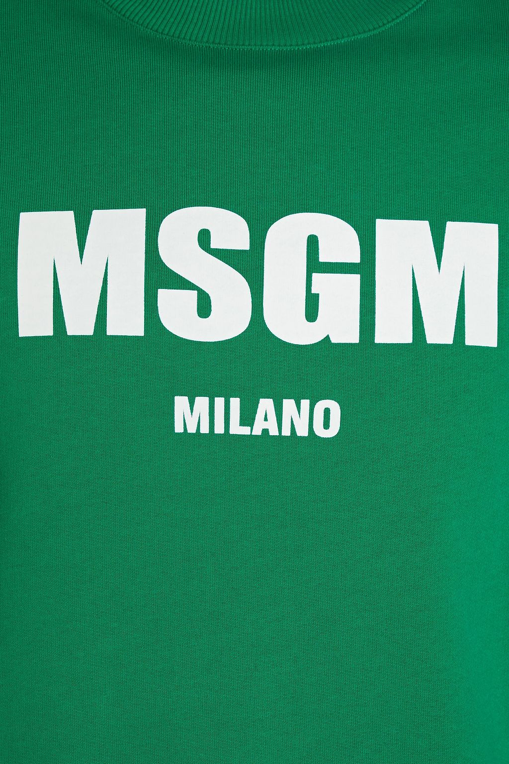 MSGM Printed French cotton-terry sweatshirt