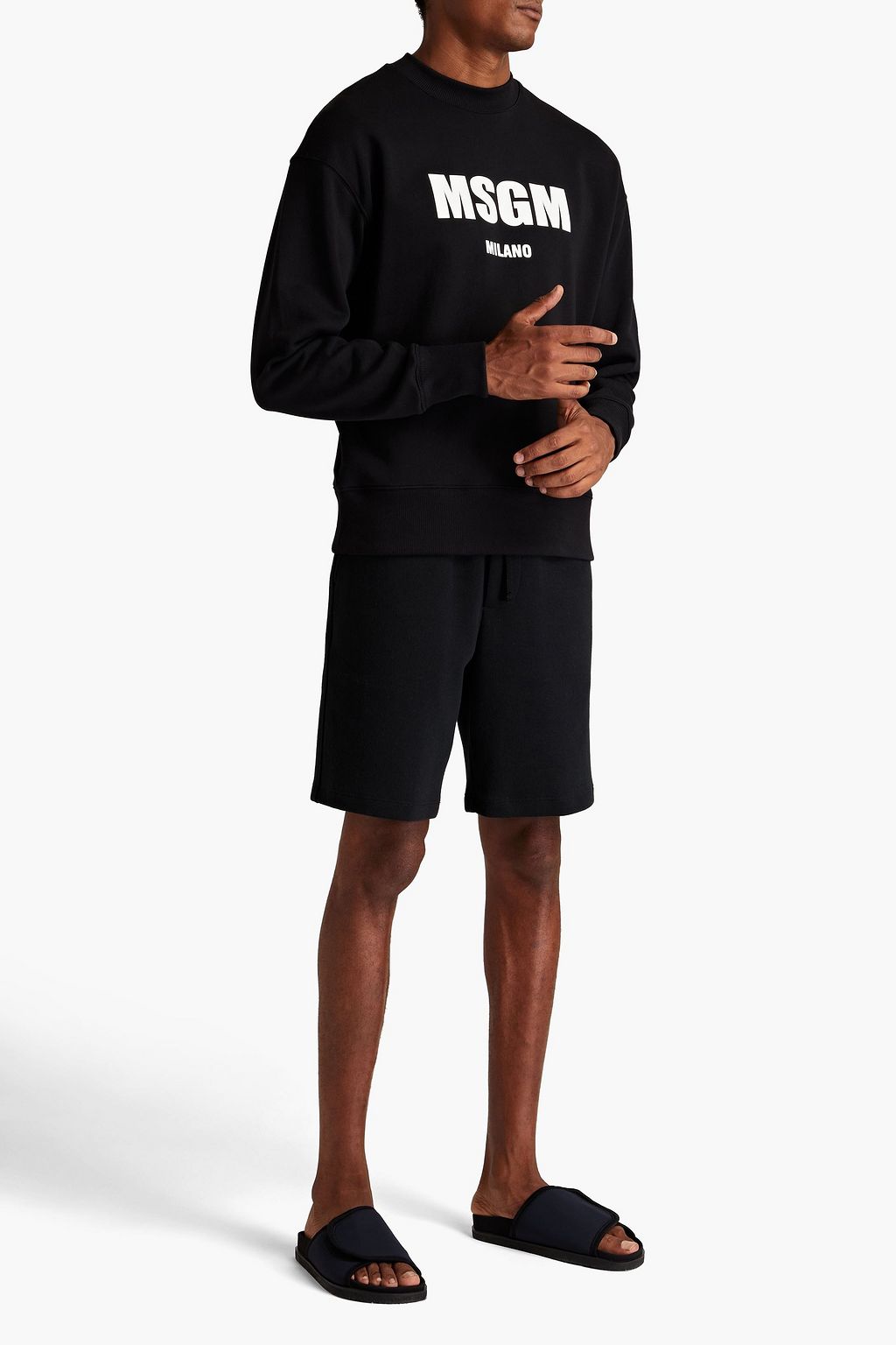 MSGM Printed French cottonterry sweatshirt THE