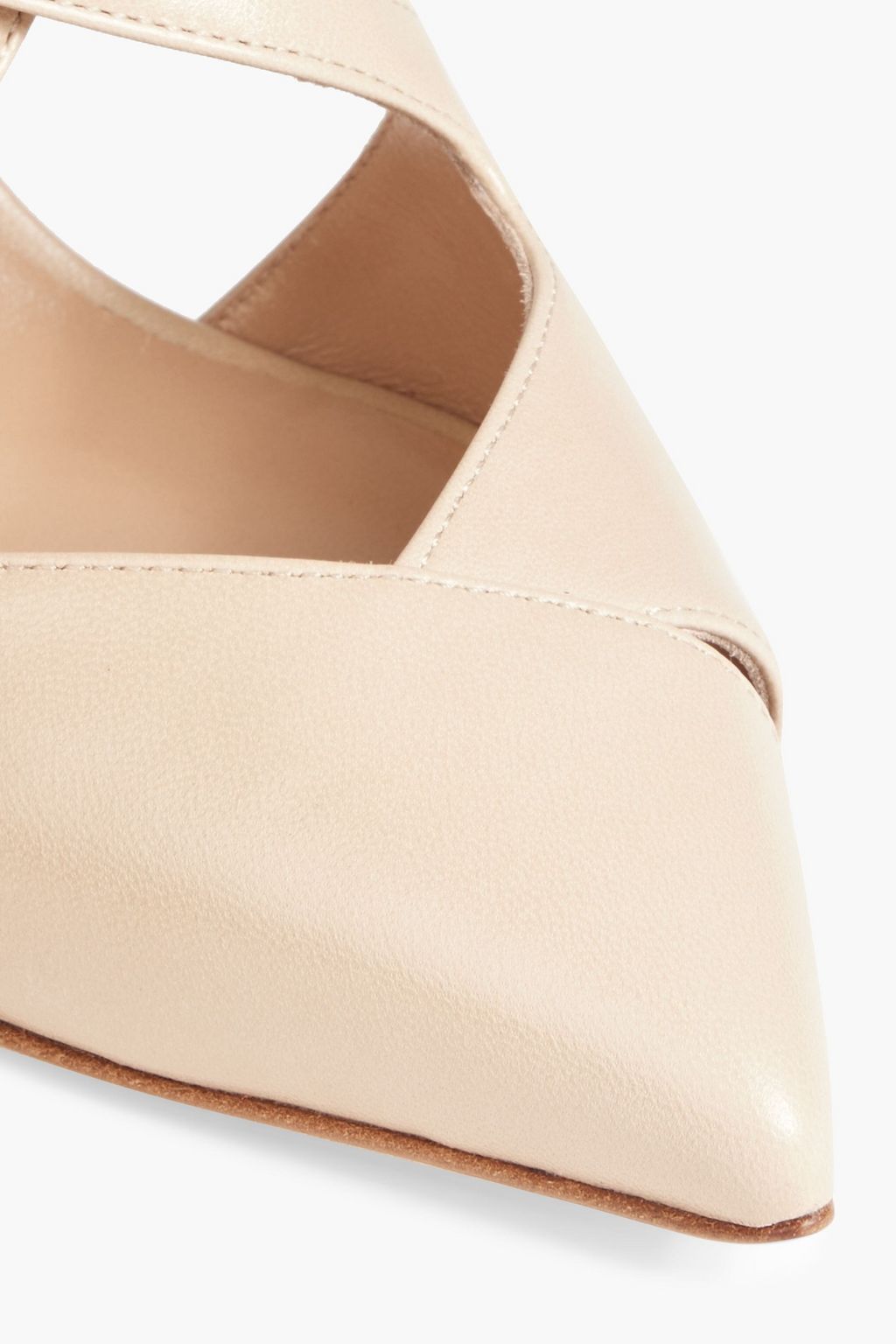 SERGIO ROSSI Leather slingback pumps