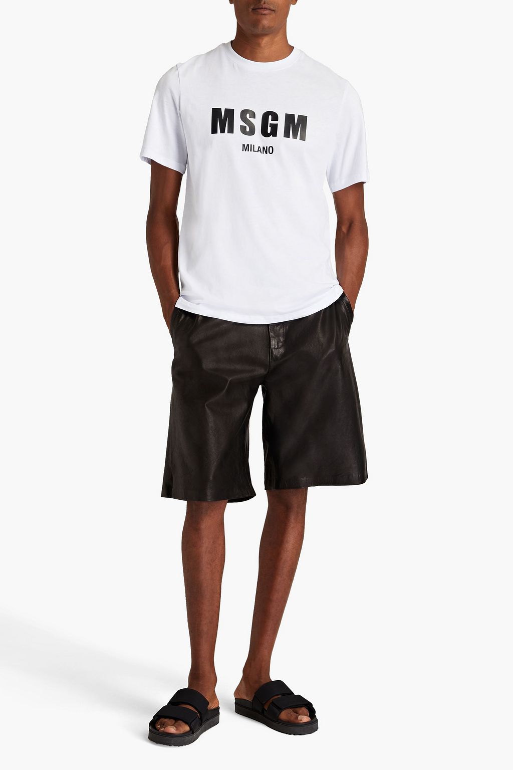 MSGM Logo-print cotton-jersey T-shirt