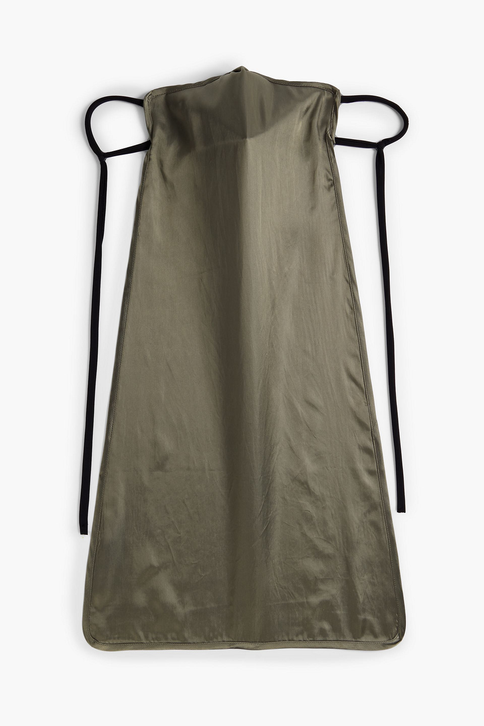 Rick Owens Cupro-satin Face Mask In Brown
