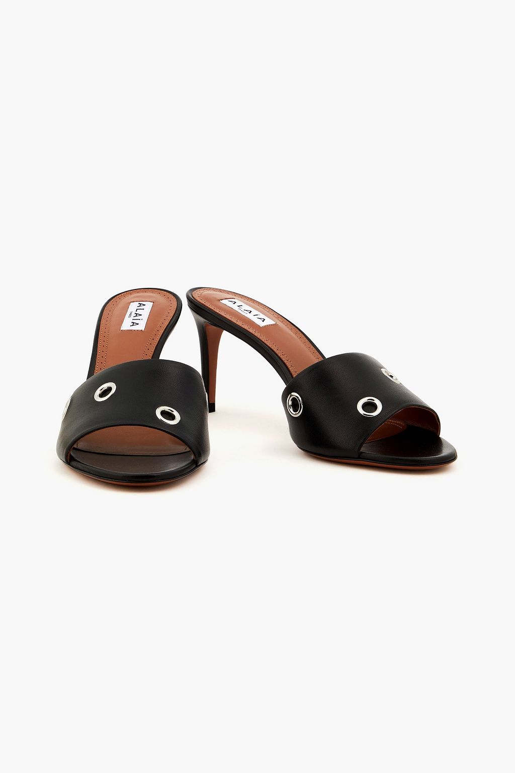 ALAÏA 75 embellished leather mules