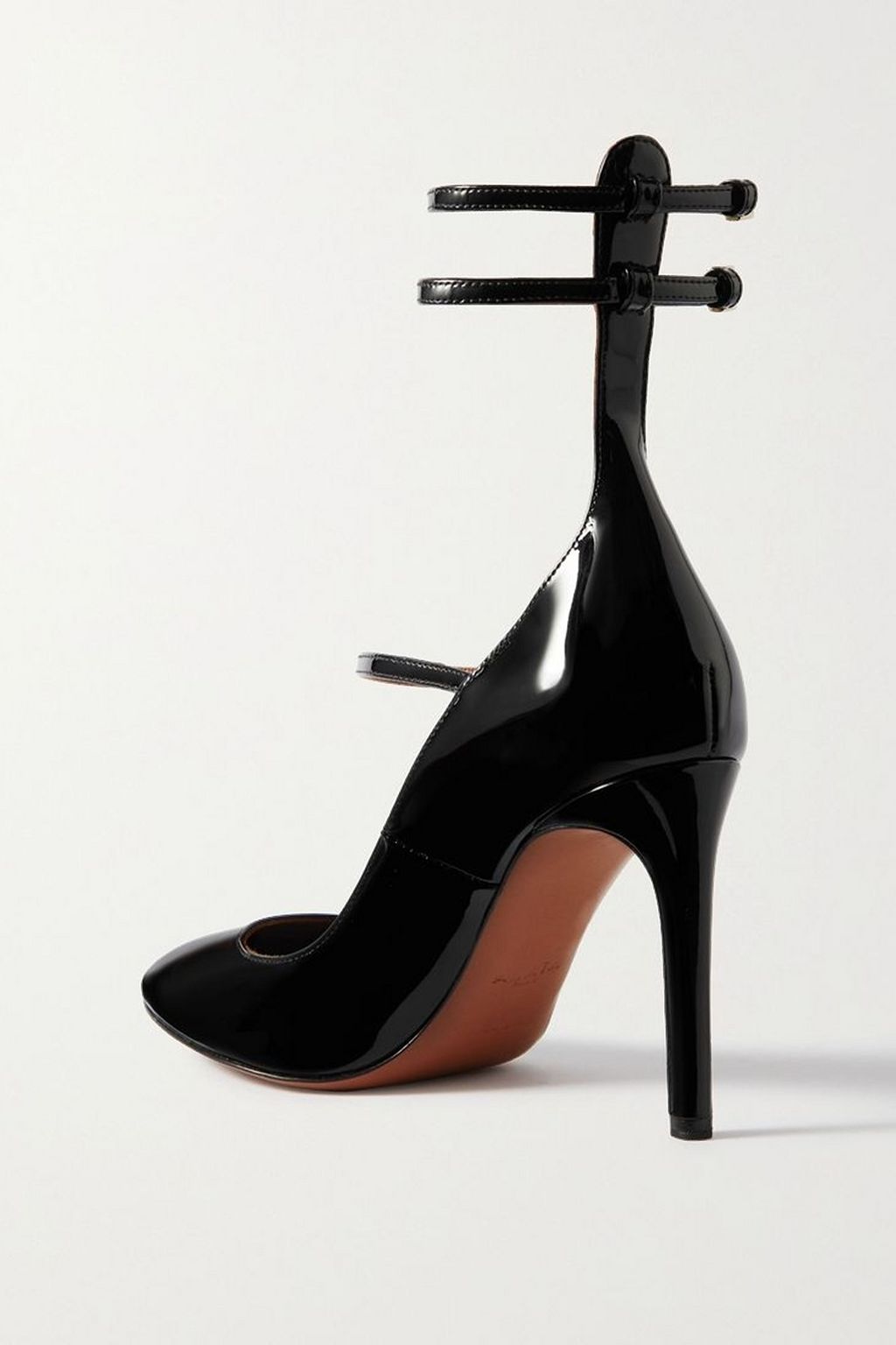 ALAÏA 90 patent-leather Mary Jane pumps