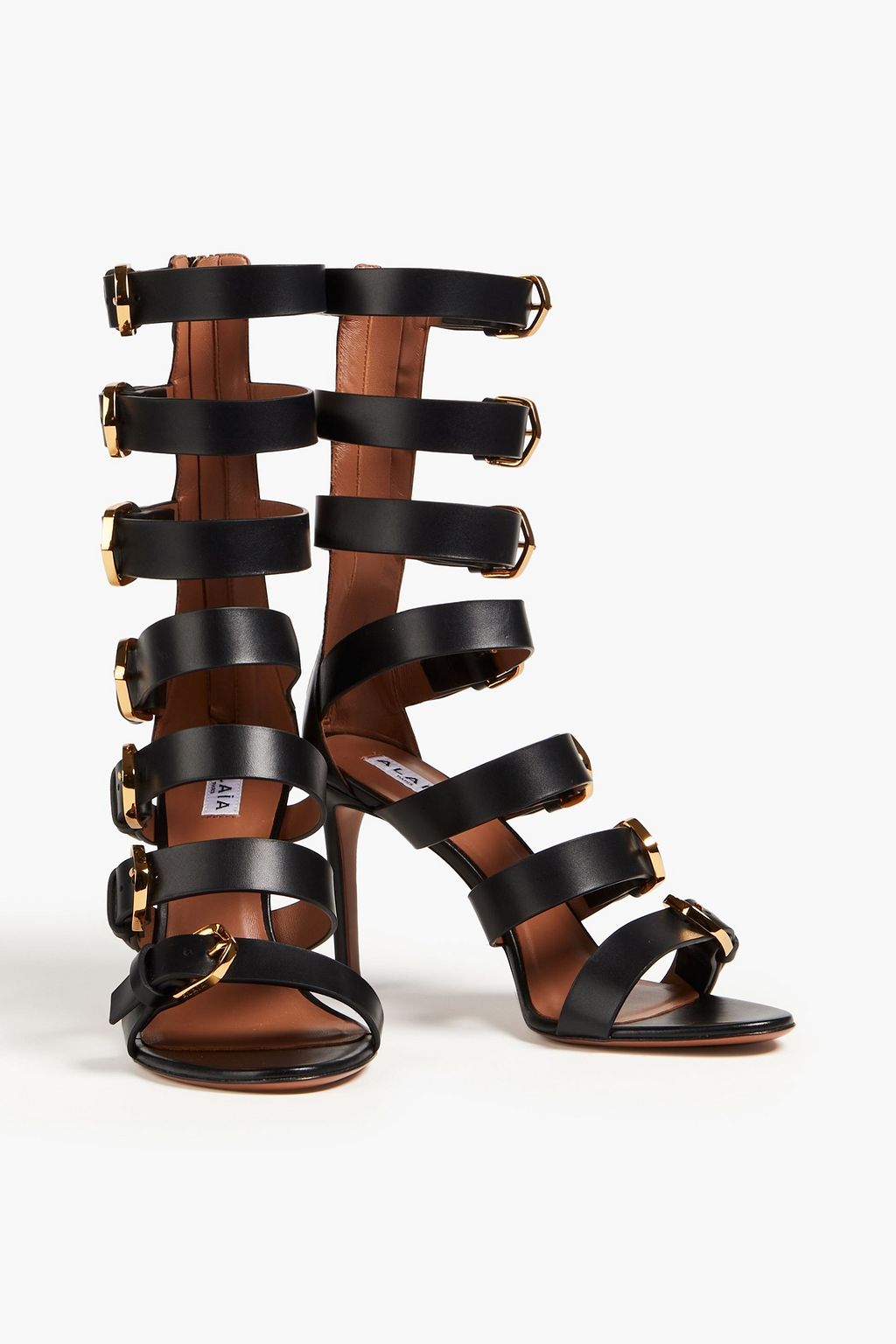 ALAÏA 90 buckled leather sandals