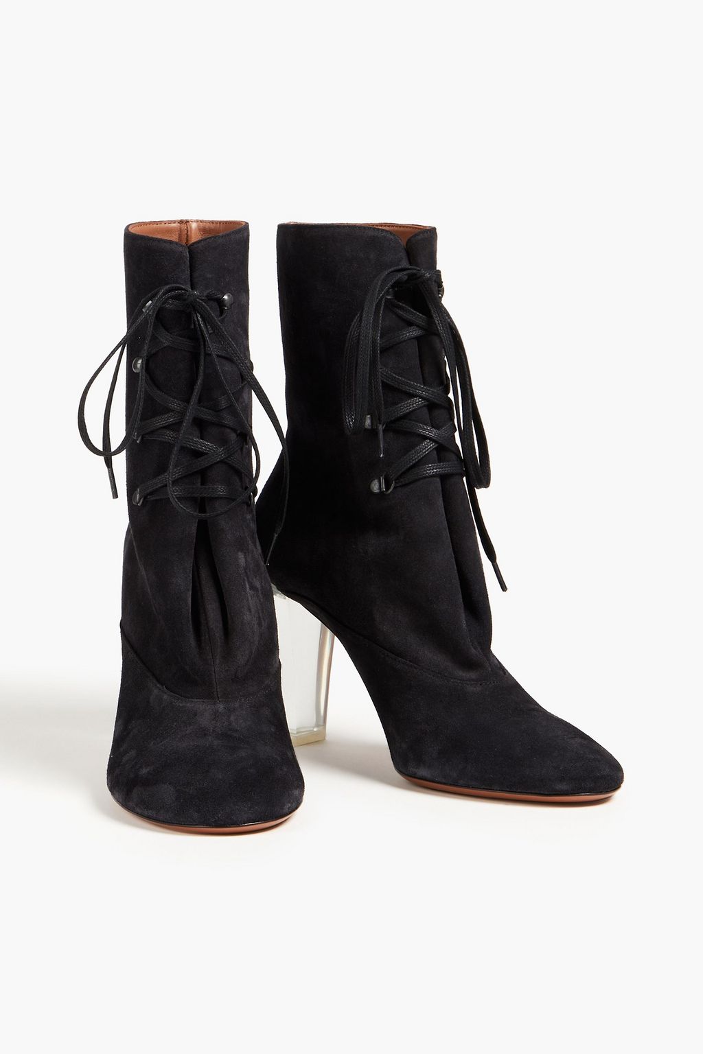 ALAÏA 90 suede ankle boots
