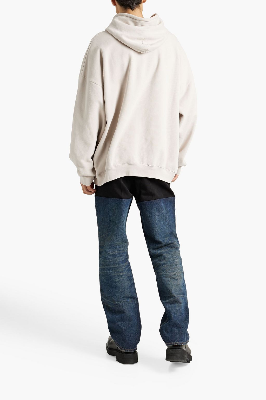 BALENCIAGA Printed cotton-fleece hoodie