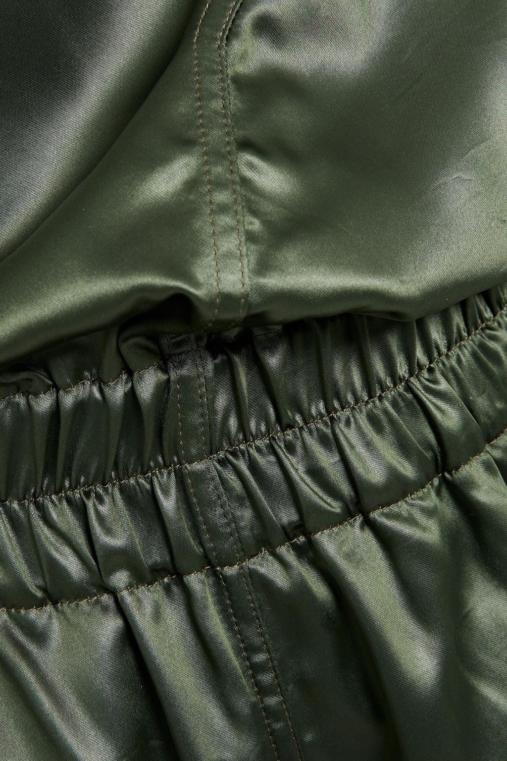 RICK OWENS One-sleeve cutout satin playsuit