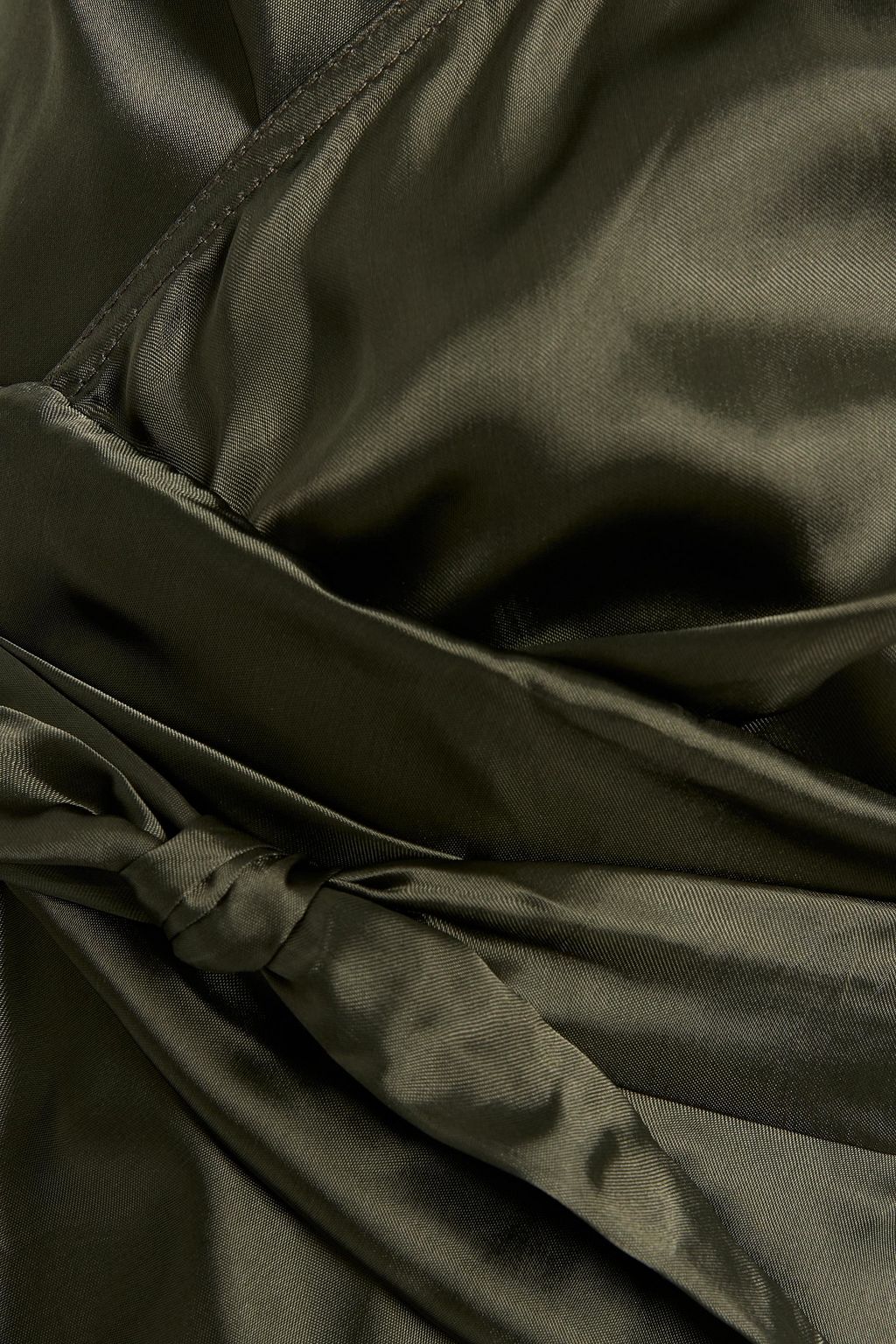 RICK OWENS Cupro-satin halterneck wrap top