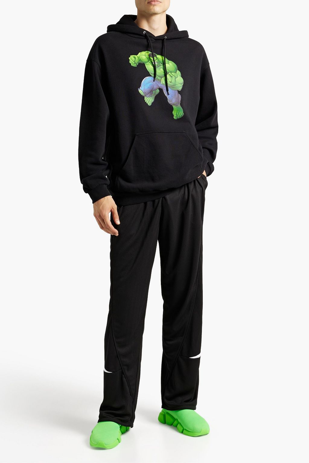 BALENCIAGA Appliquéd printed mesh sweatpants