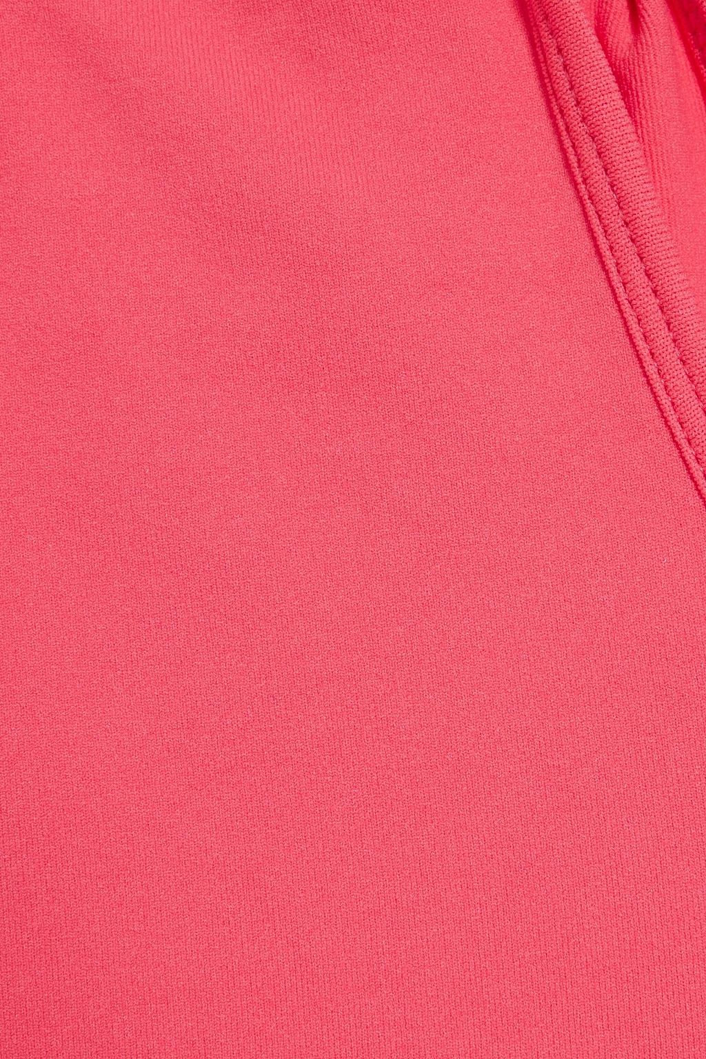 HELMUT LANG توب بنمط حمالة صدر مكشوف الكتف من الجيرسيه المرن وبتصميم متشابك