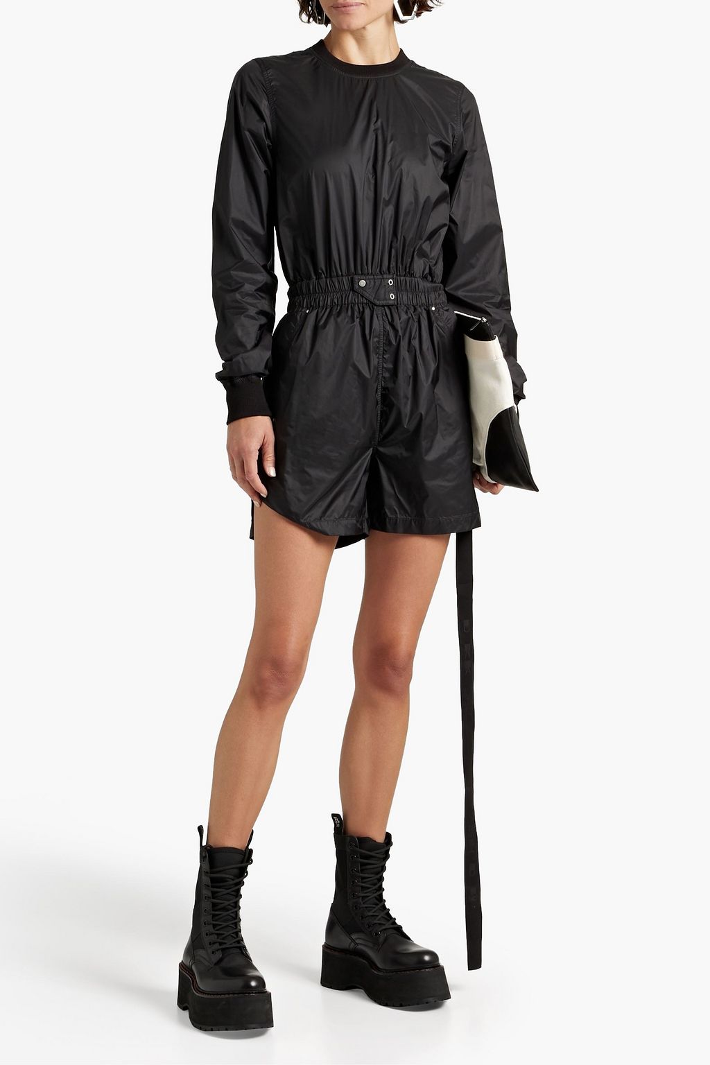 DRKSHDW BY RICK OWENS Gathered shell playsuit THE