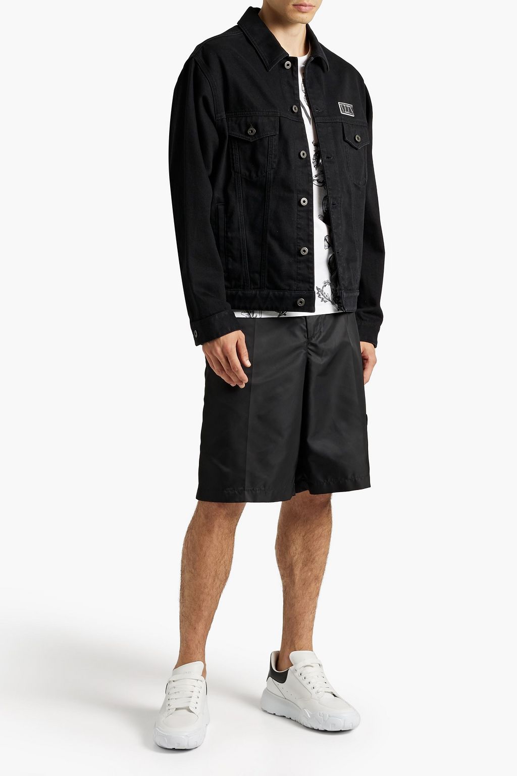 VALENTINO GARAVANI Appliquéd denim jacket