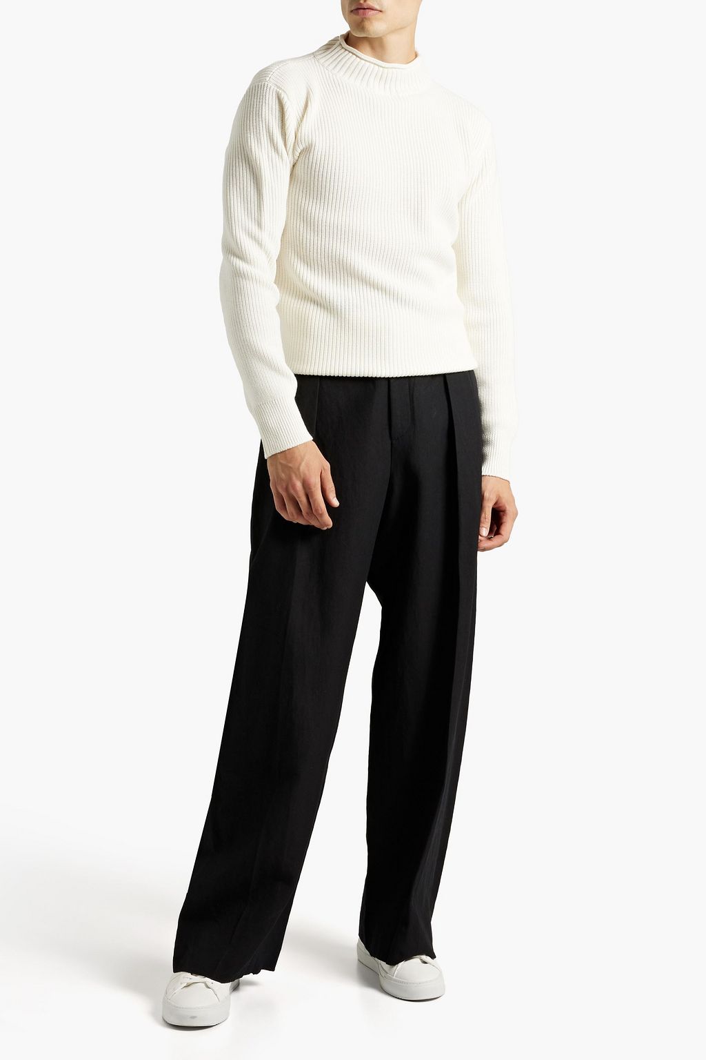 VALENTINO GARAVANI Pleated paper-canvas pants