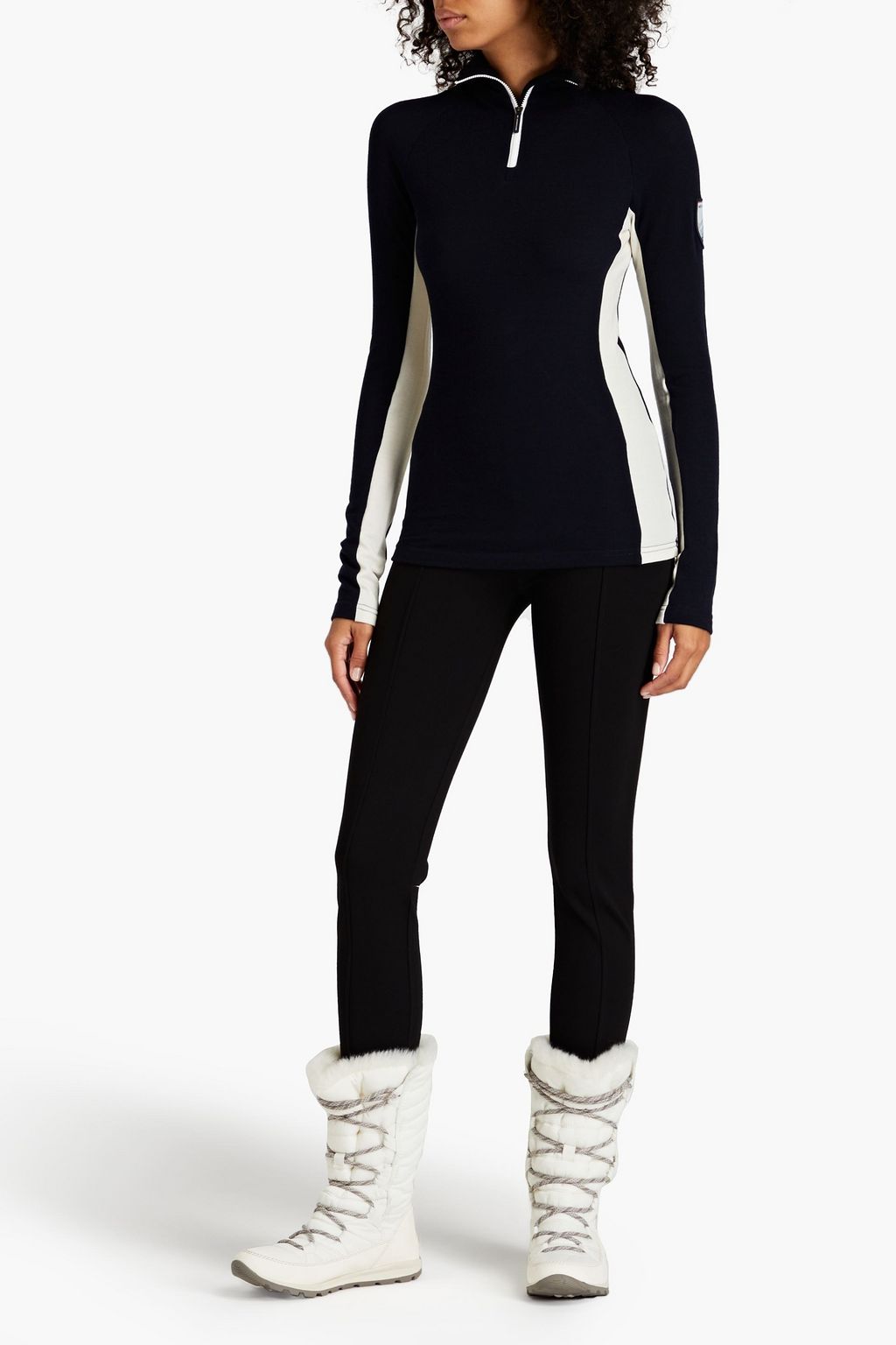 WE NORWEGIANS Voss two-tone merino wool-blend piqué base layer