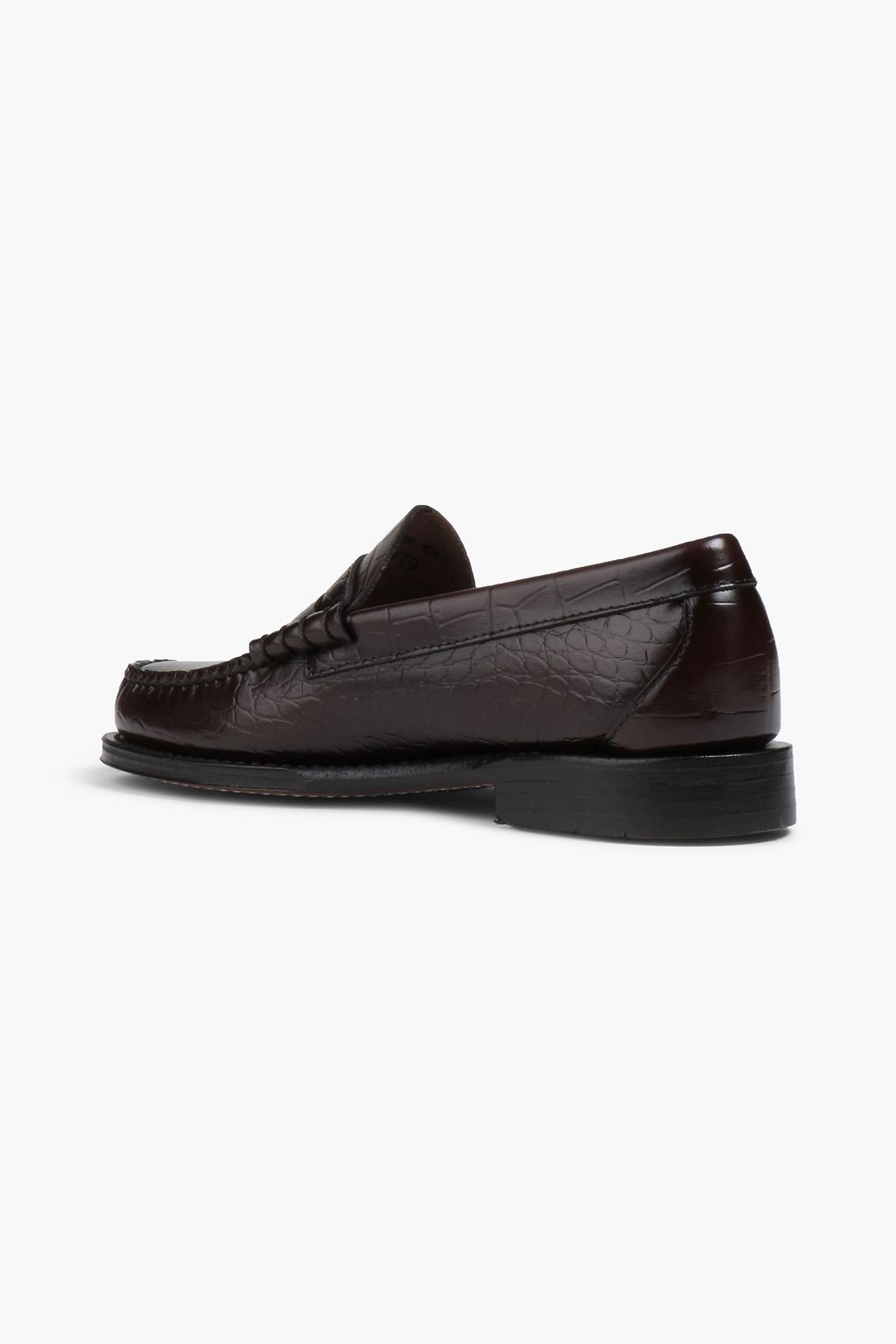 G.H. BASS & CO Weejuns Larson croc-effect leather penny loafers