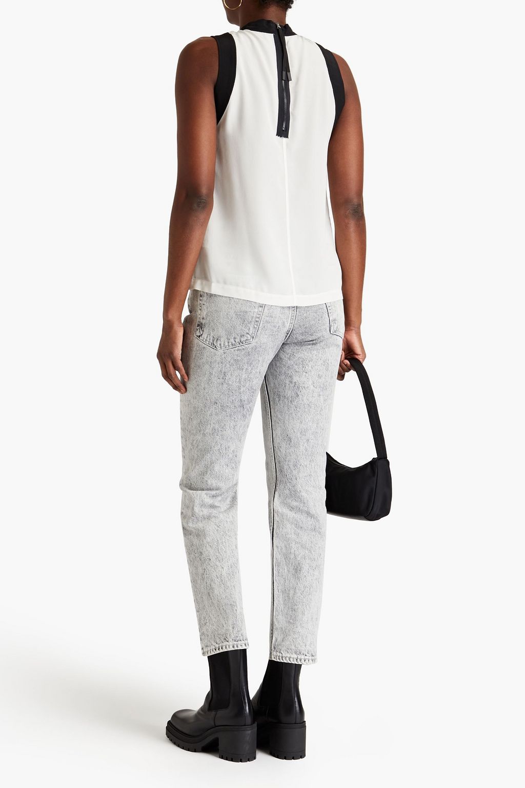 RAG & BONE Tallulah gathered silk crepe de chine top