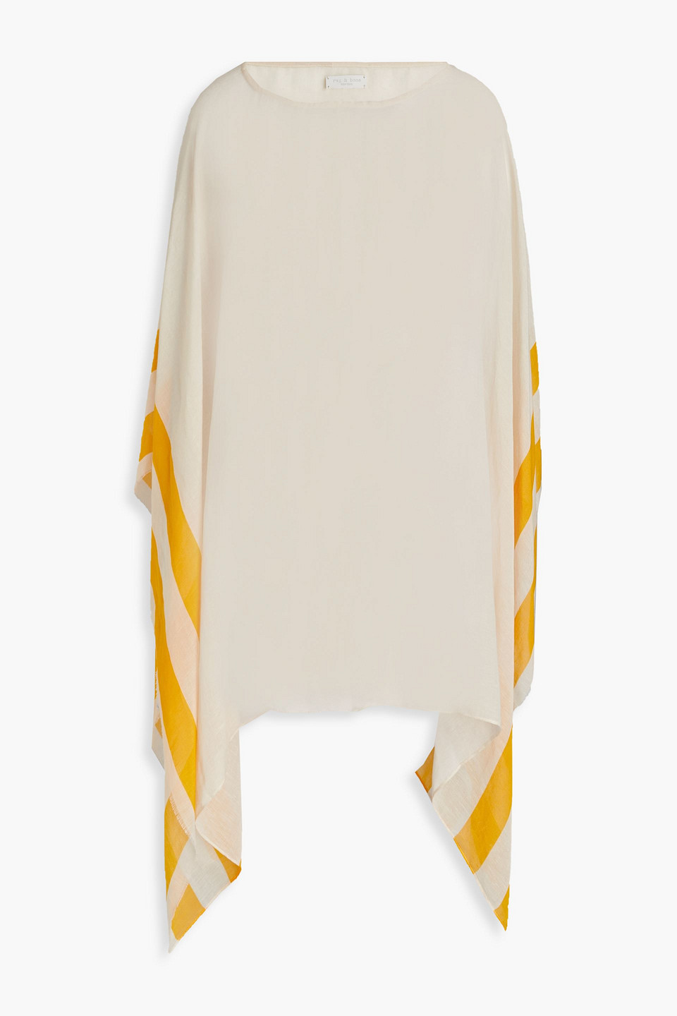 Rag & Bone Hera Printed Slub Gauze Kaftan In Ecru