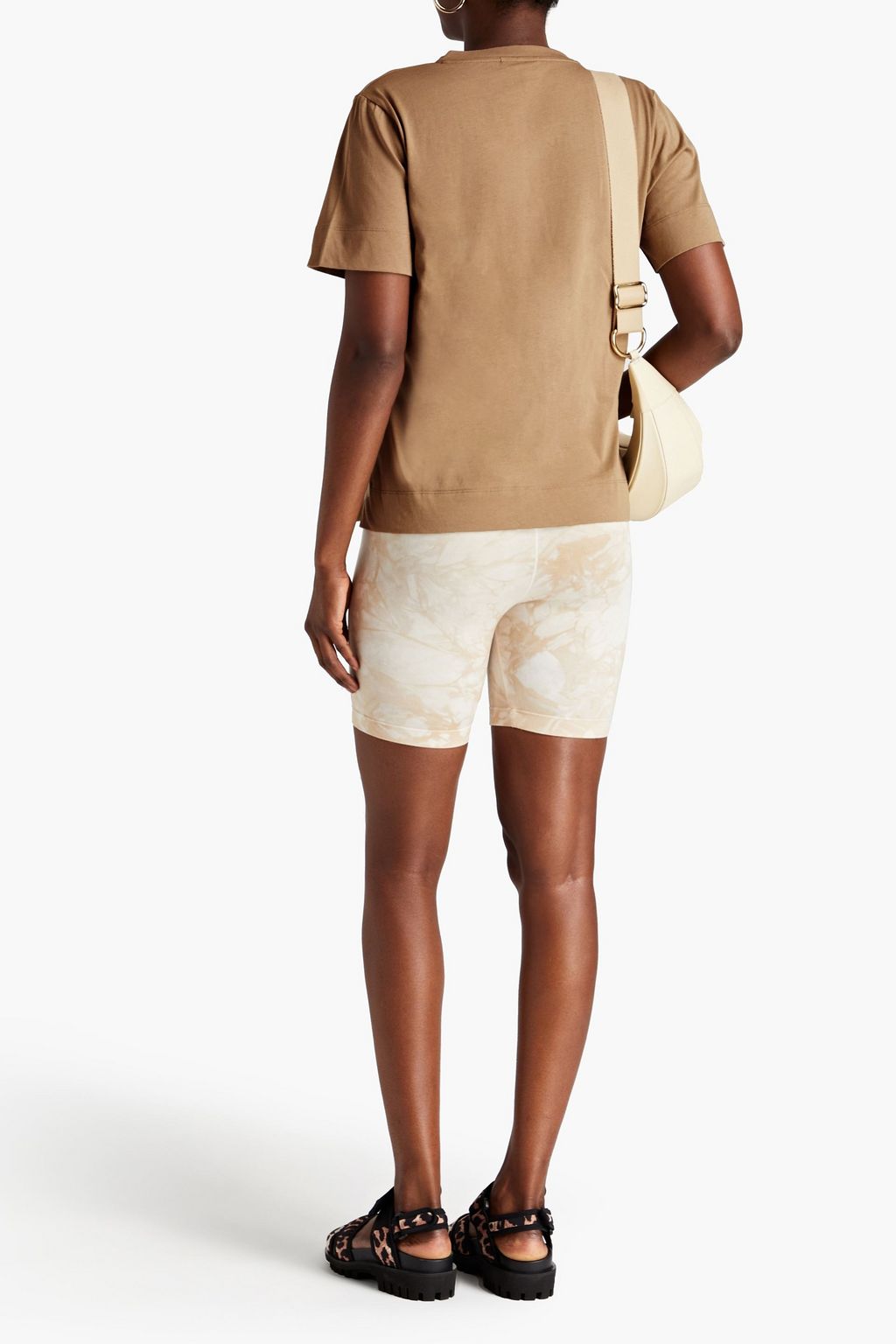 GANNI Printed cotton-jersey T-shirt