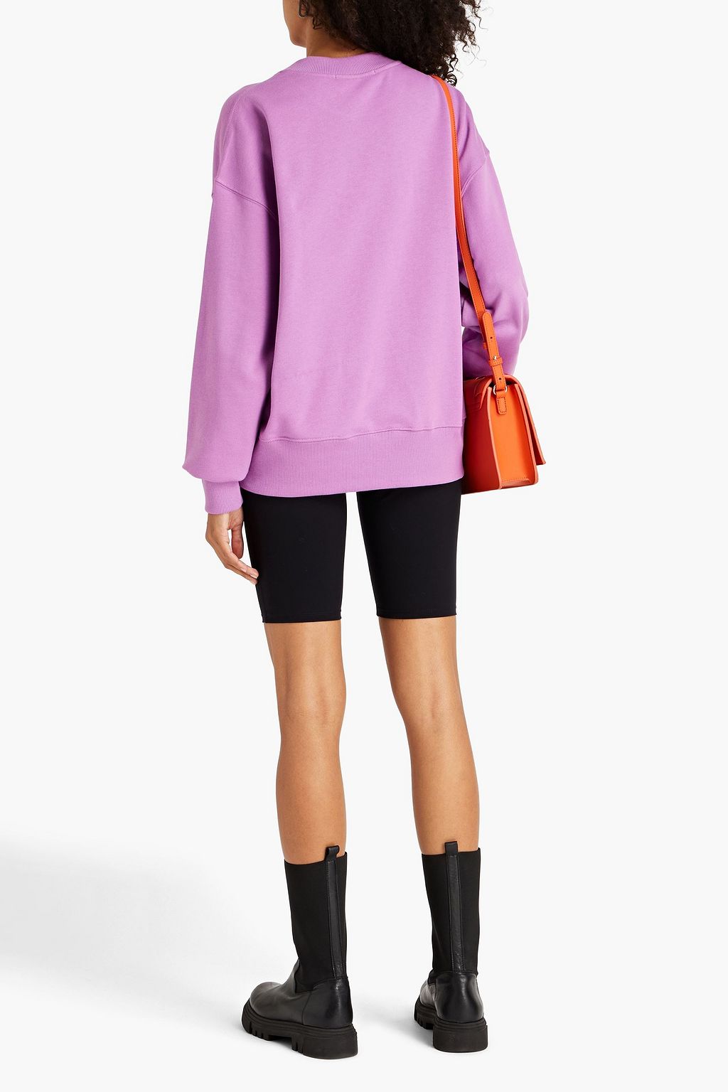 MSGM Logo-print French cotton-terry sweatshirt