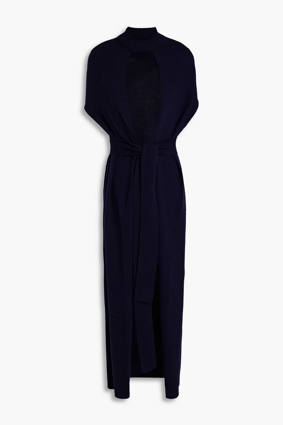 Safiyaa Fanella Belted Cashmere Cape In Black