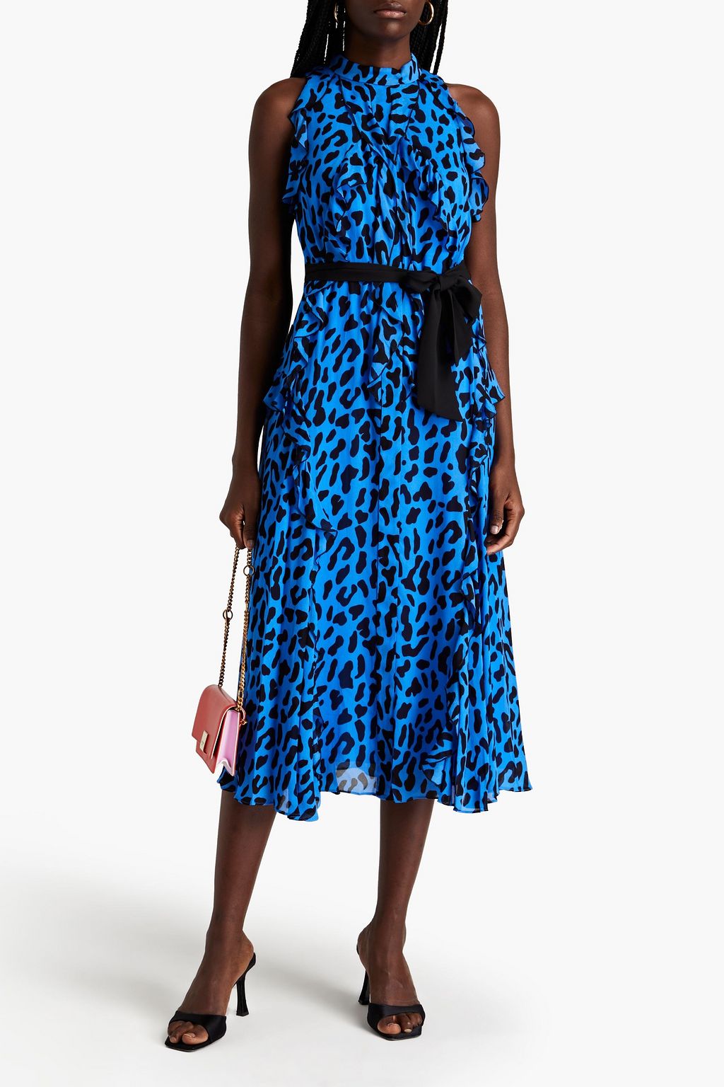 DIANE VON FURSTENBERG Trudy ruffled leopard-print georgette midi dress