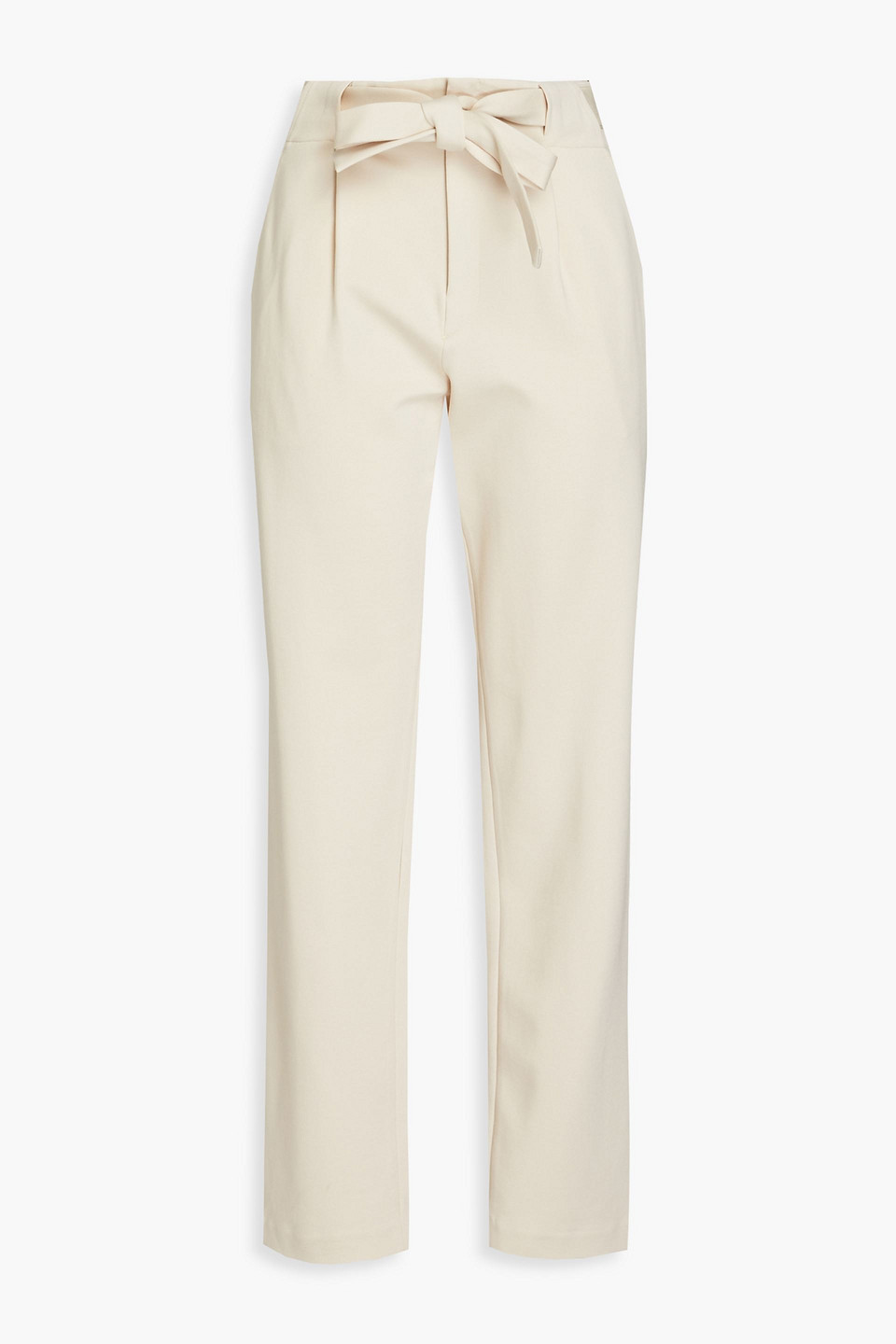 Rag & Bone Pleated Belted Stretch-ponte Tapered Trousers