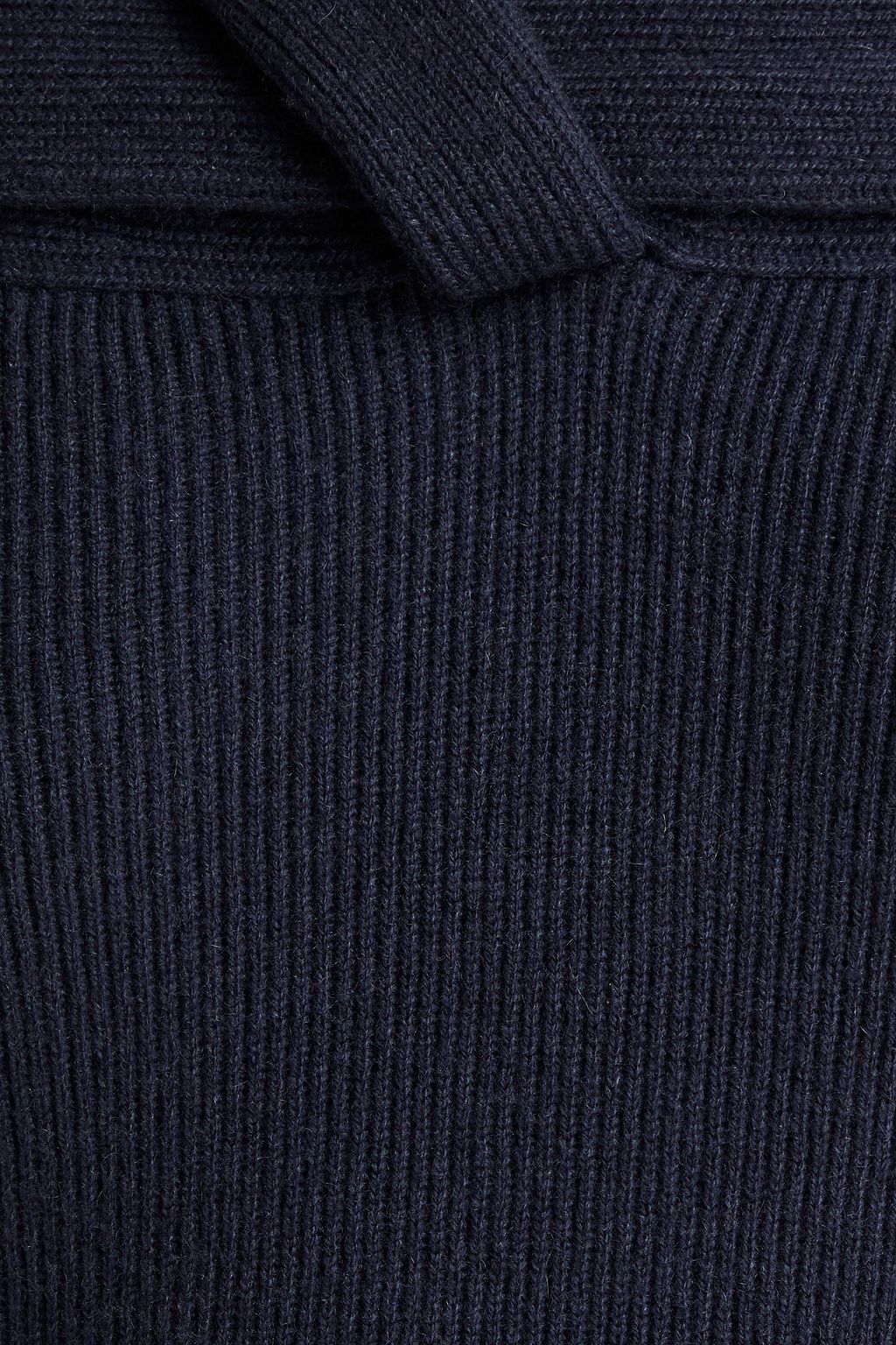 BRUNELLO CUCINELLI Cold-shoulder ribbed cashmere top