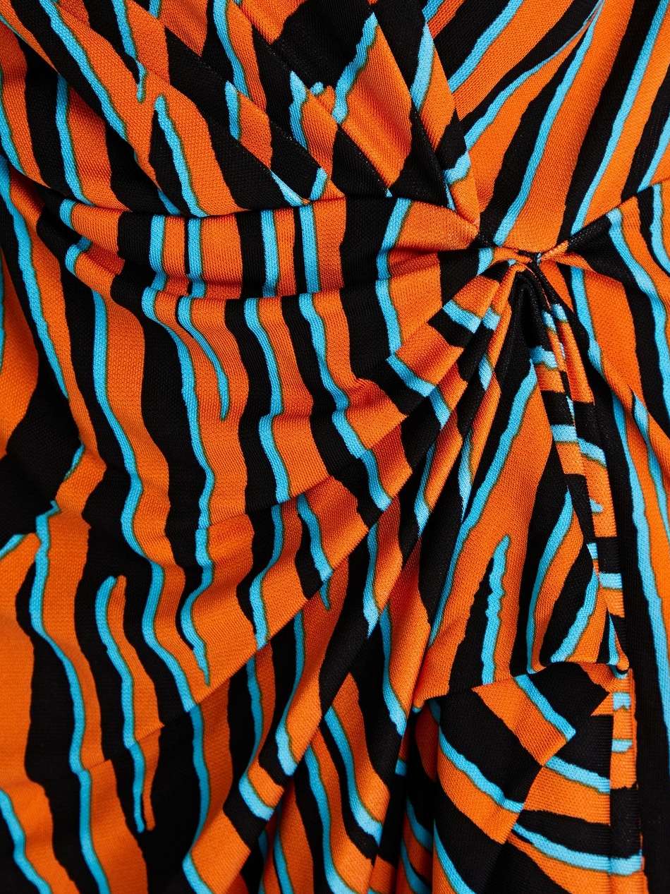 toronto wrap-effect zebra-print jersey mini dress
