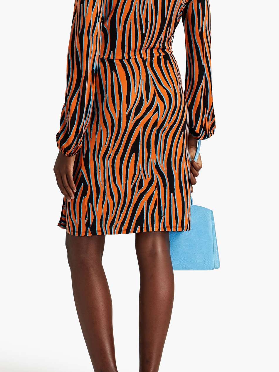 toronto wrap-effect zebra-print jersey mini dress