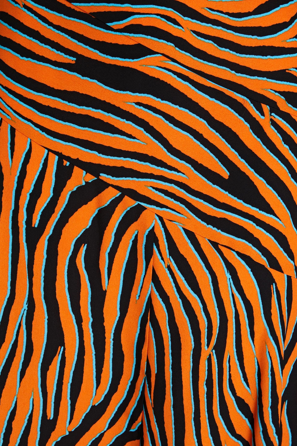 Shop Diane Von Furstenberg Lilo Zebra-print Crepe De Chine Skirt In Orange