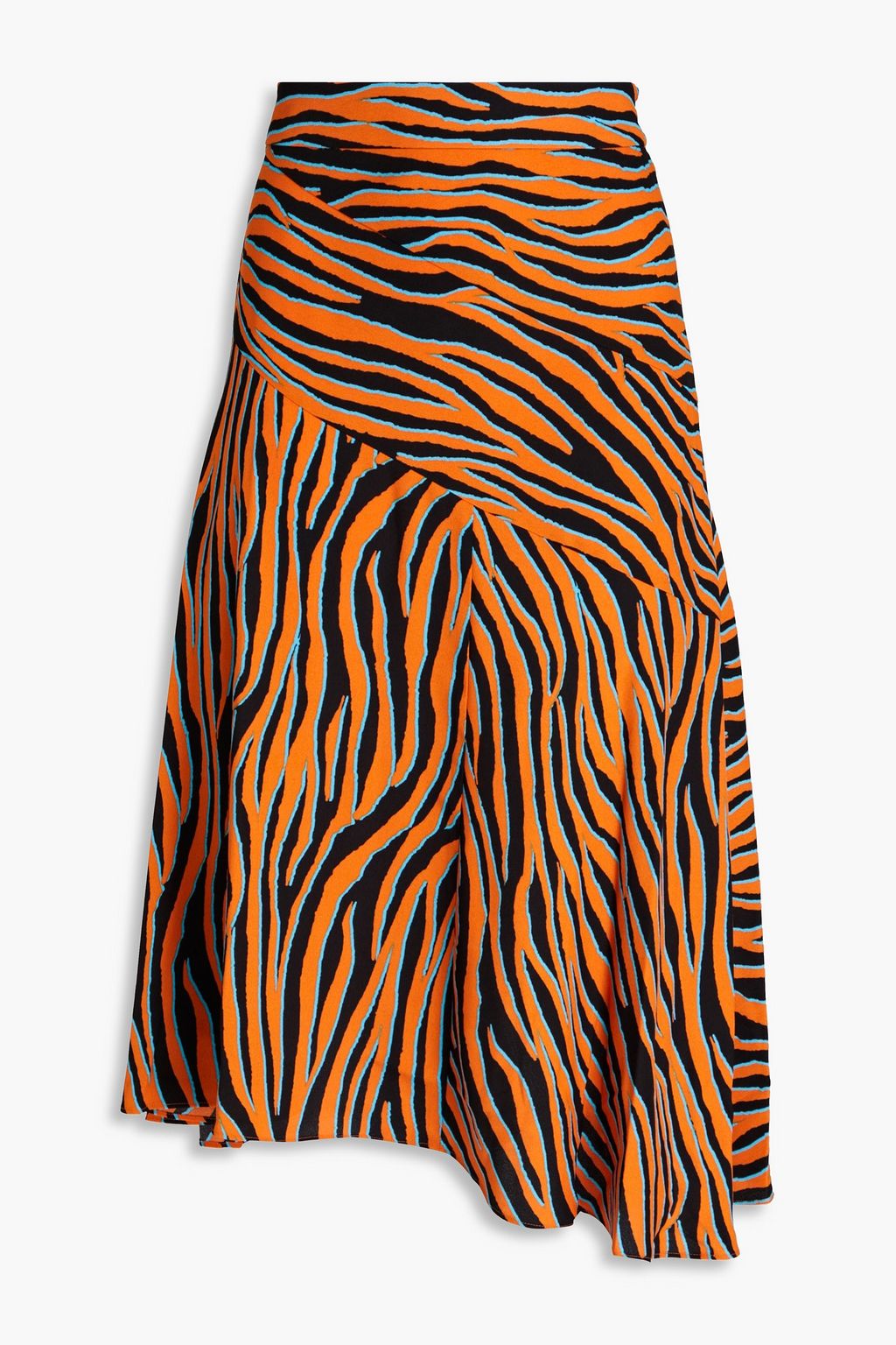 DIANE VON FURSTENBERG Lilo zebra-print crepe de chine skirt | THE OUTNET