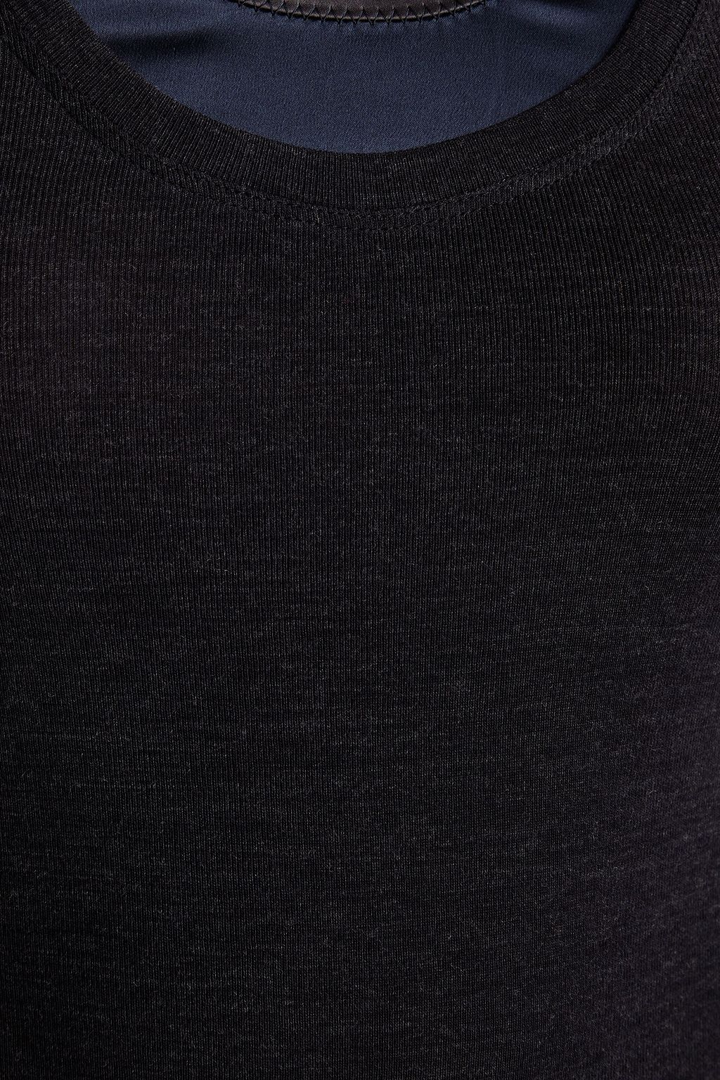 BRUNELLO CUCINELLI Mélange satin-trimmed wool-blend tank