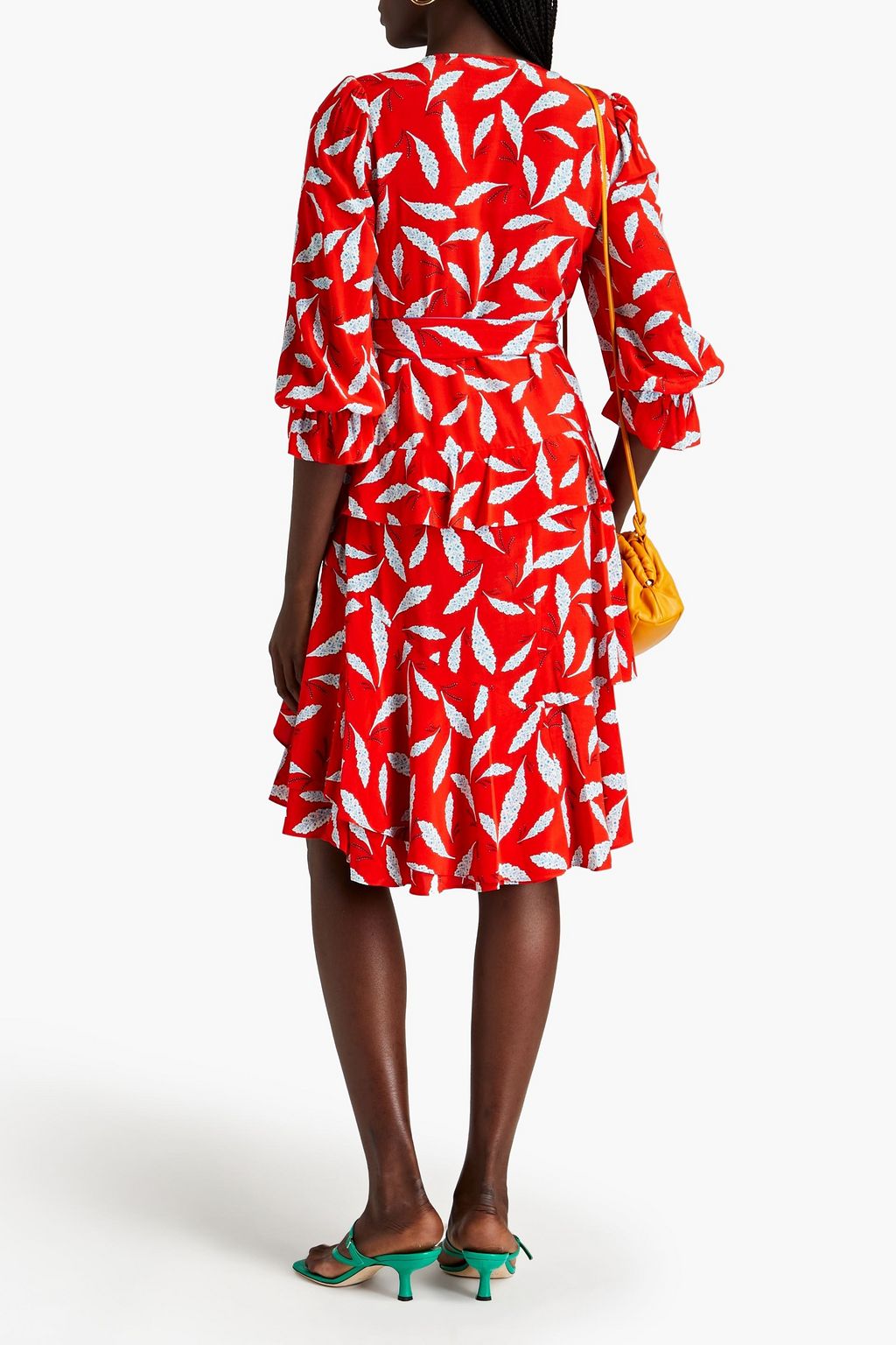 DIANE VON FURSTENBERG Delucca ruffled floral-print crepe de chine dress ...