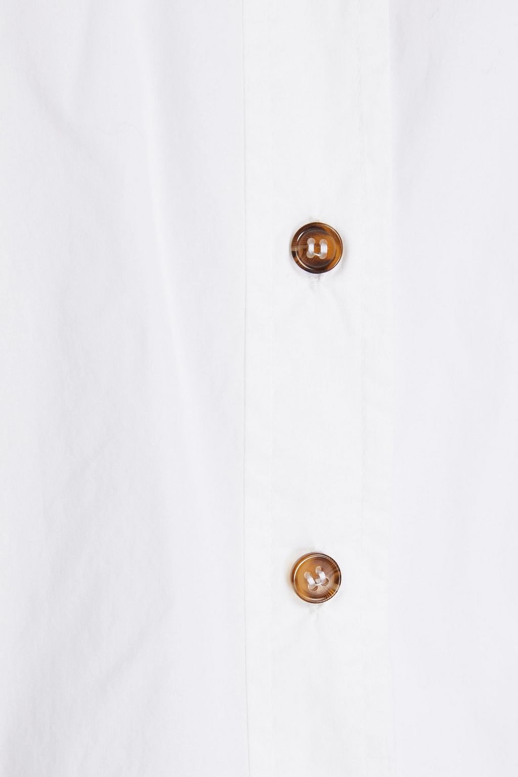 GANNI Scalloped cotton-poplin shirt