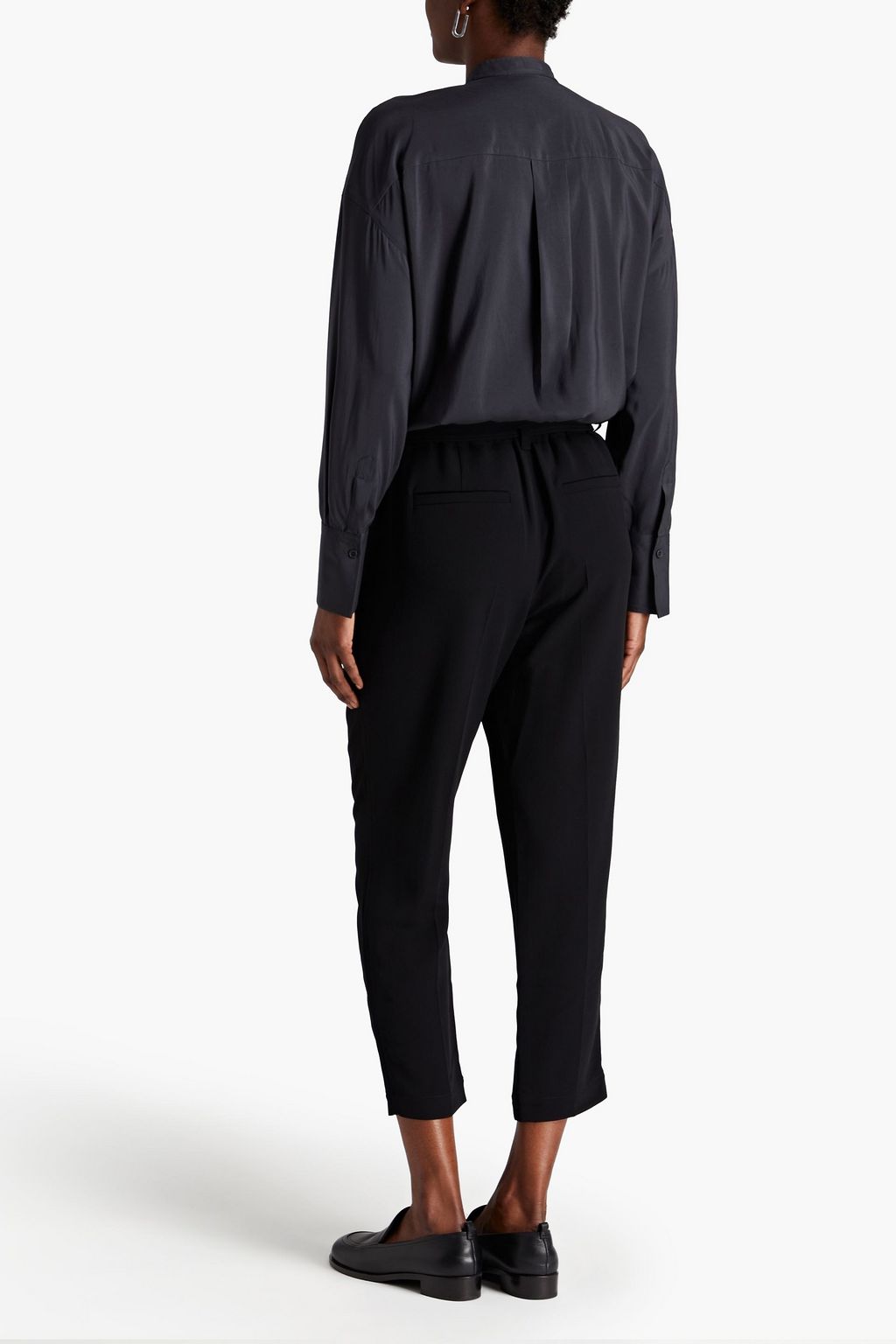 BRUNELLO CUCINELLI Bluse aus Stretch-Seide mit Zierperlen