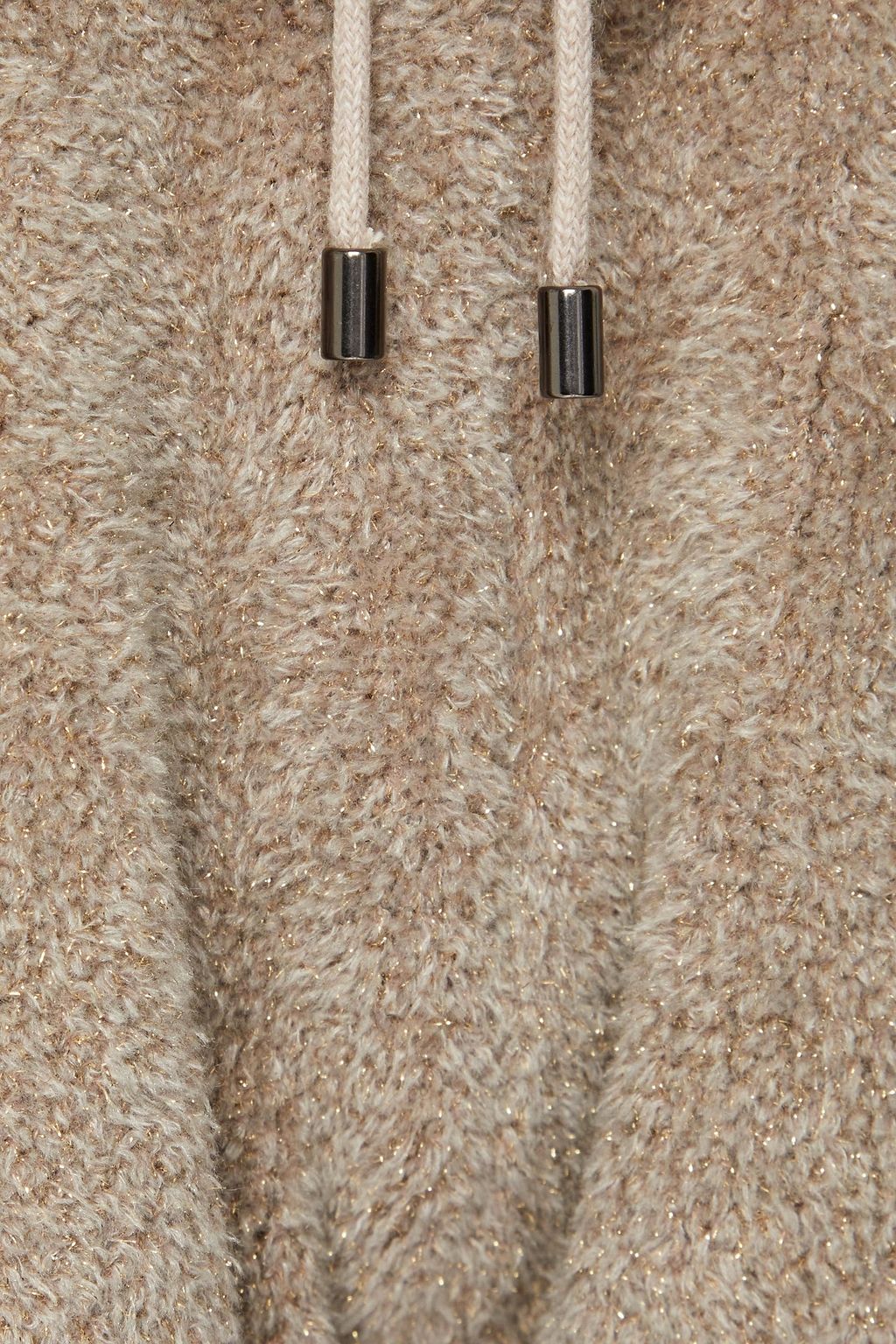 BRUNELLO CUCINELLI شورت صوفي بلون ميتاليك