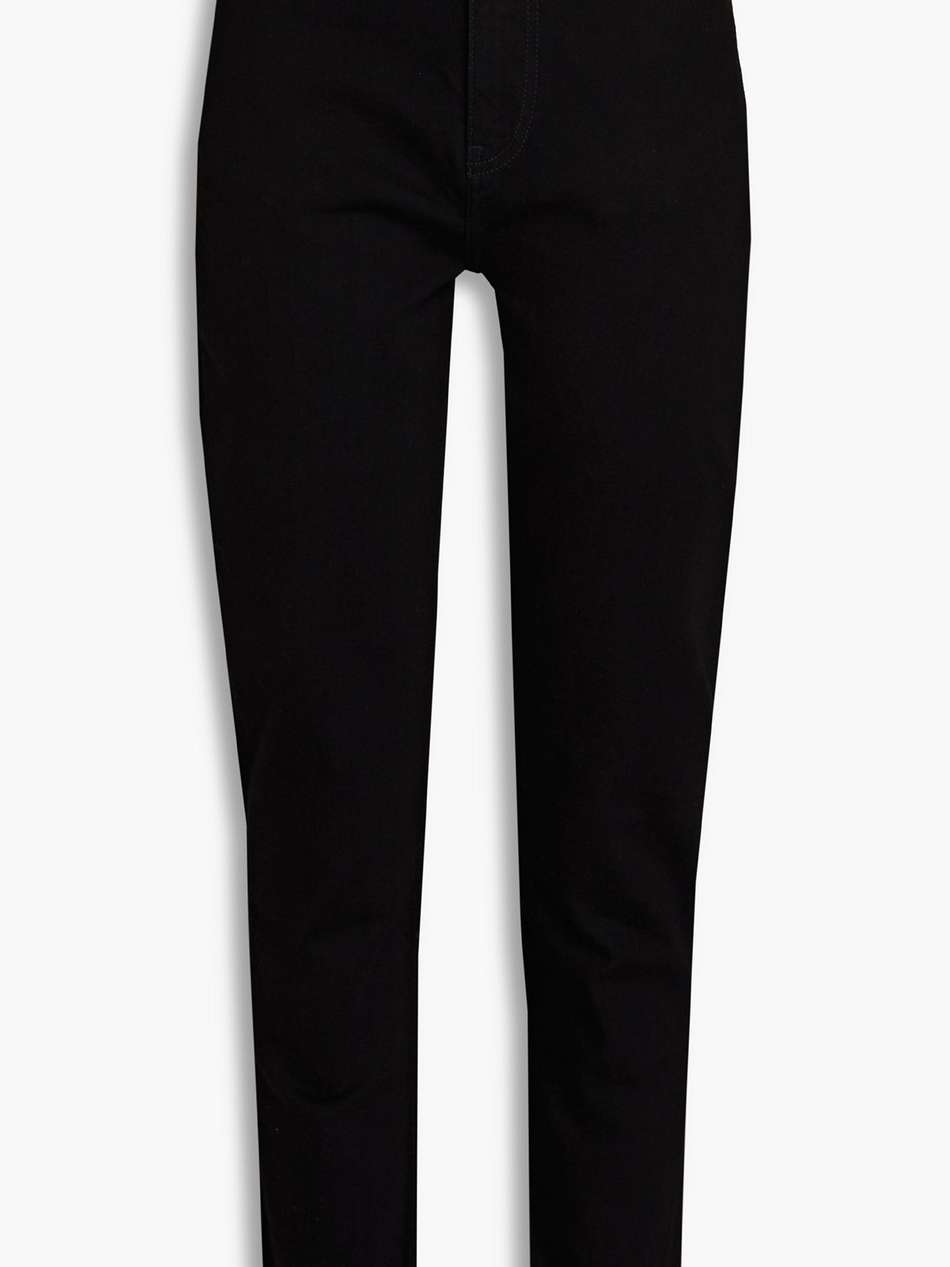 high-rise slim-leg jeans