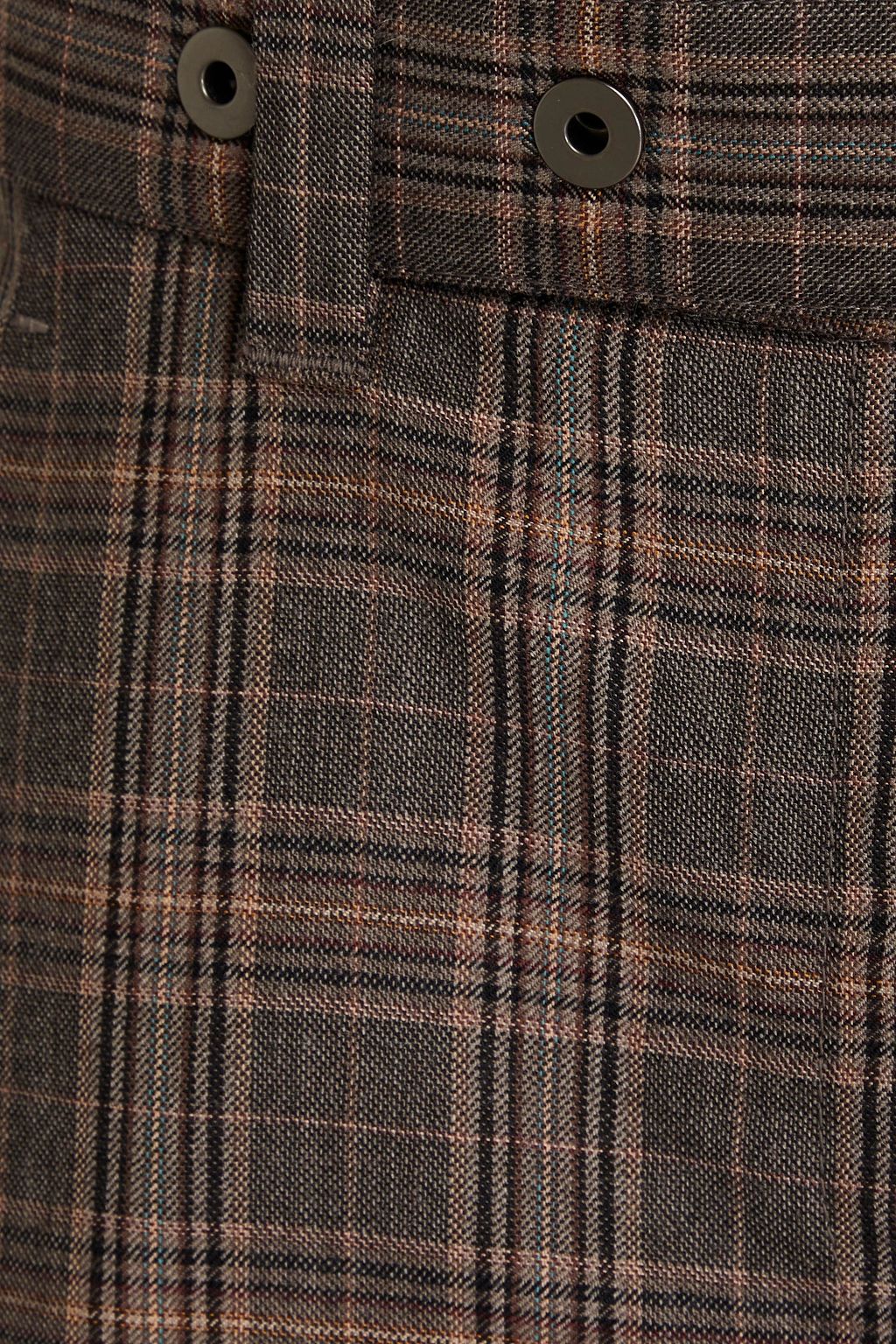 BRUNELLO CUCINELLI Cropped Karottenhose aus Wolle mit Karomuster