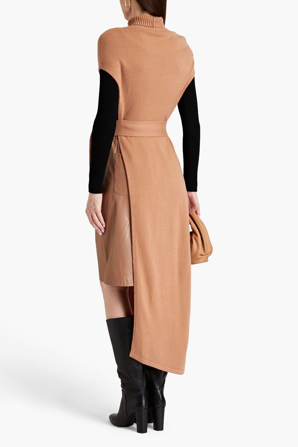 SAFIYAA Jodine belted cashmere turtleneck sweater