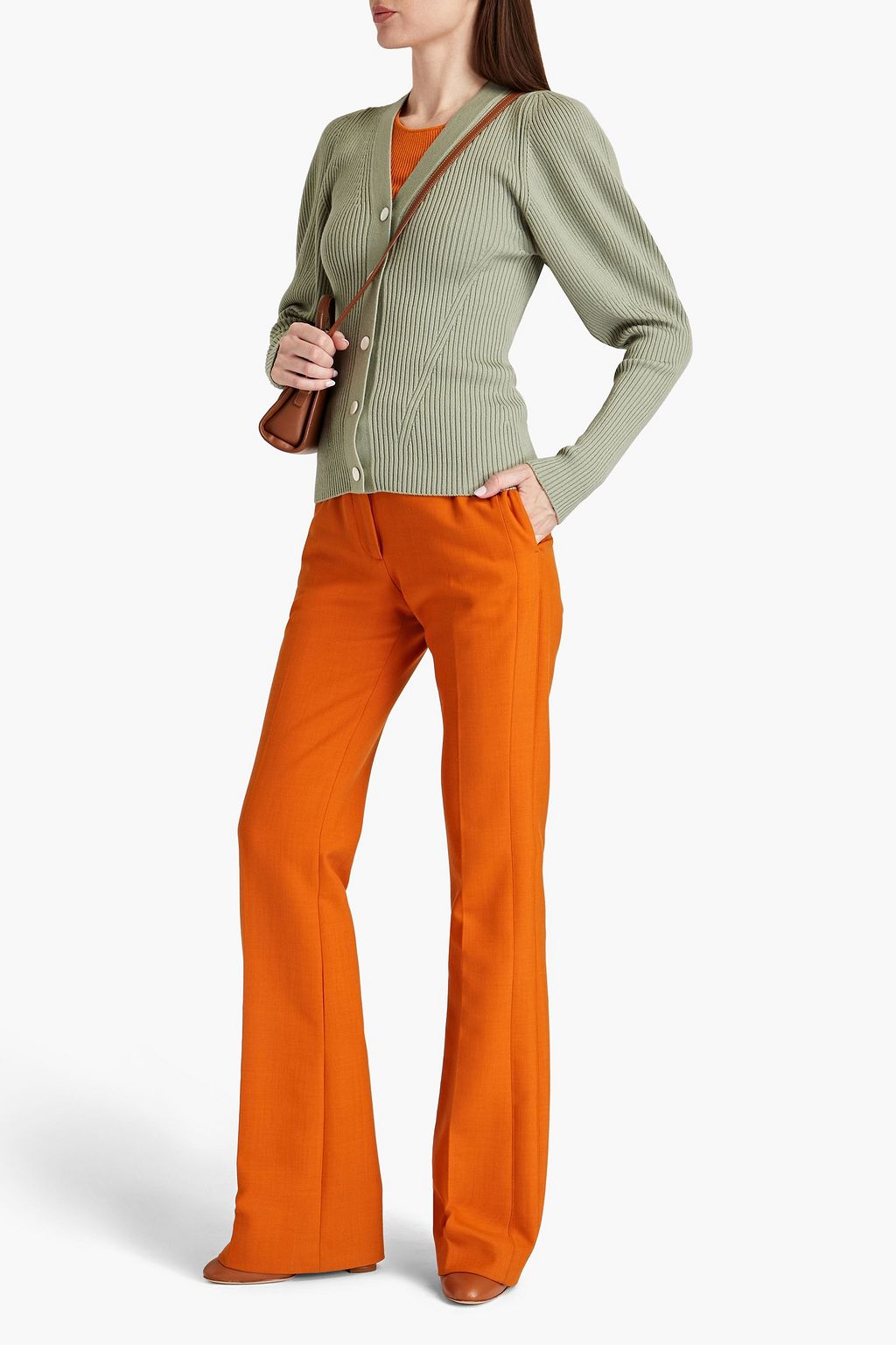 SAFIYAA Ribbed wool-blend cardigan