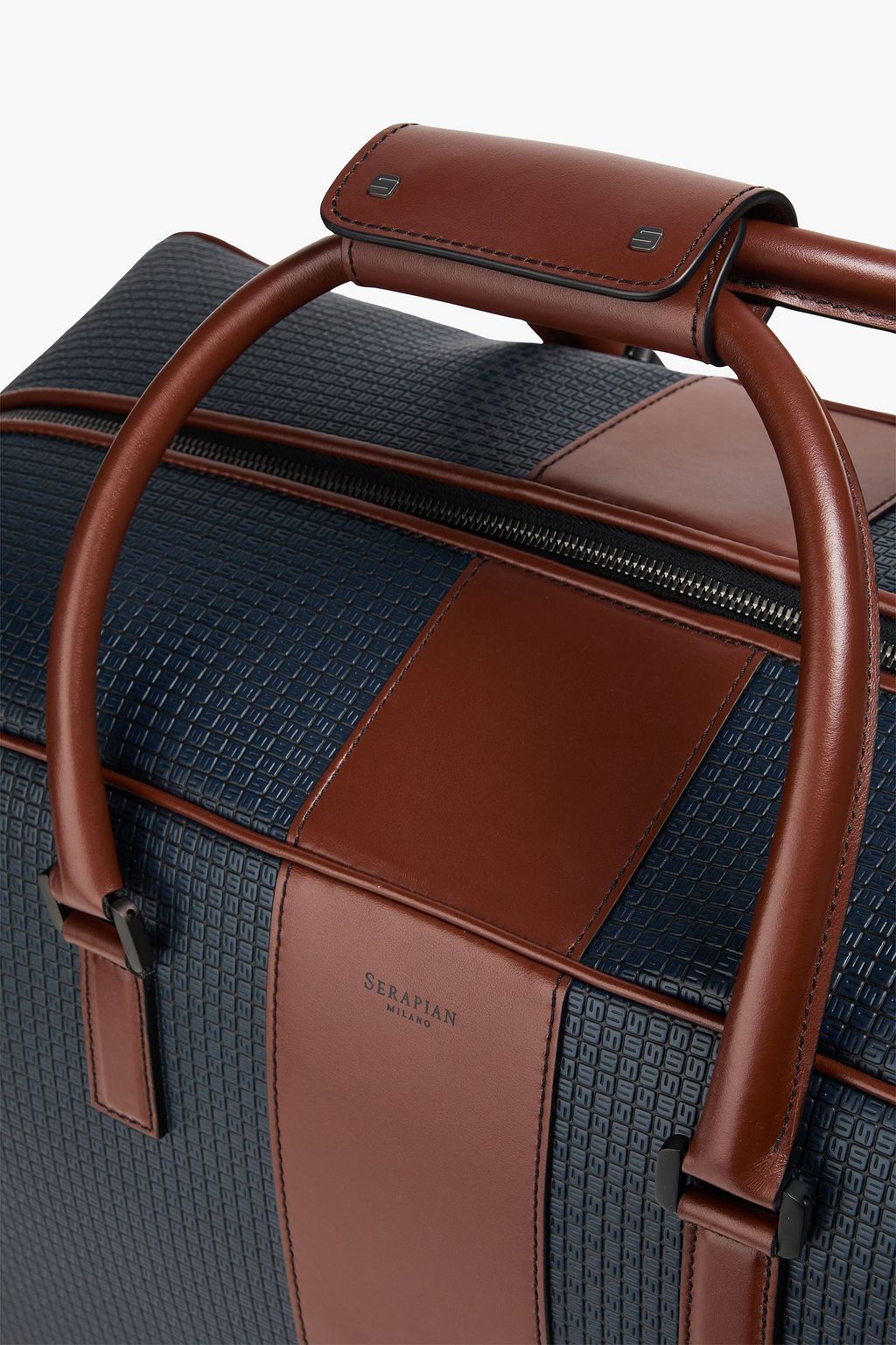 SERAPIAN Stepan embossed coated-canvas duffle bag