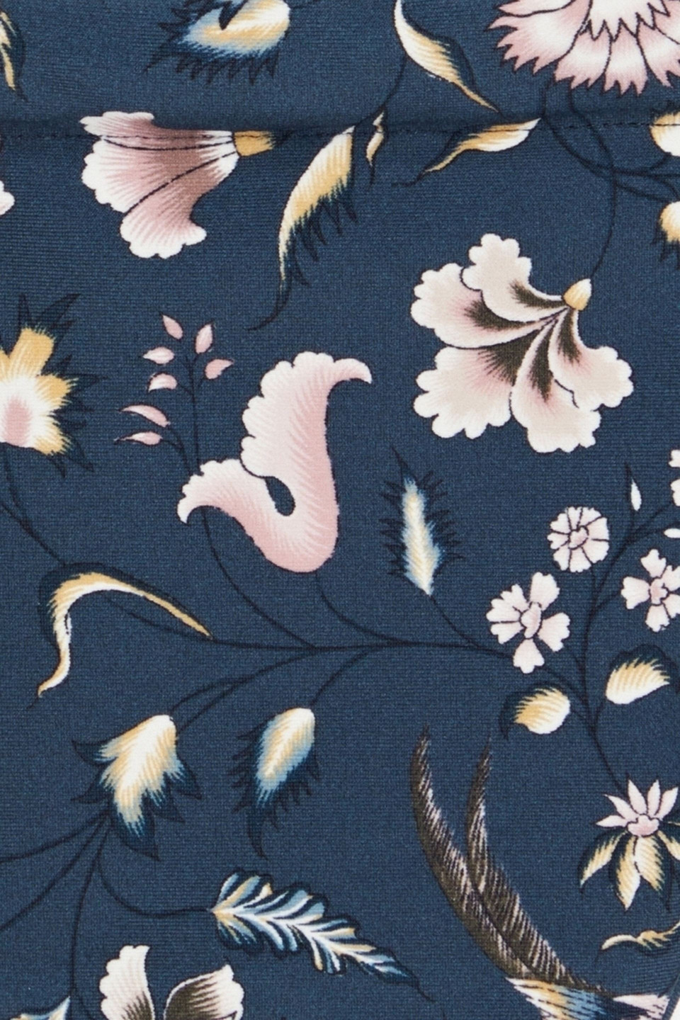 Tigerlily Livana Kahlia Floral-print Low-rise Bikini Briefs In Navy