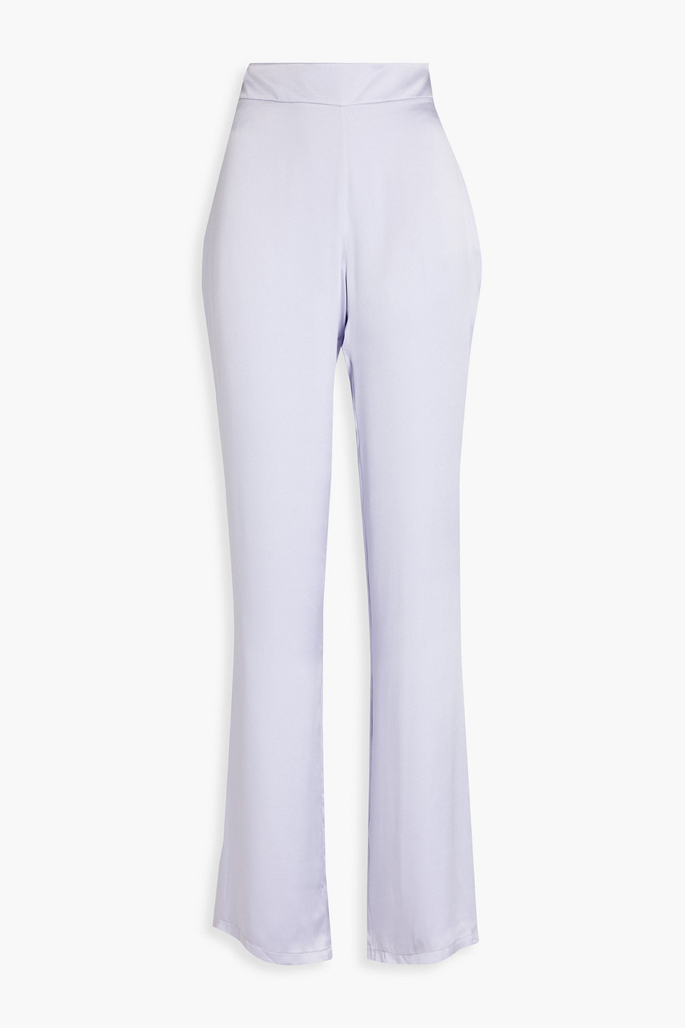 Safiyaa Zaya Silk-satin Straight-leg Trousers In Purple