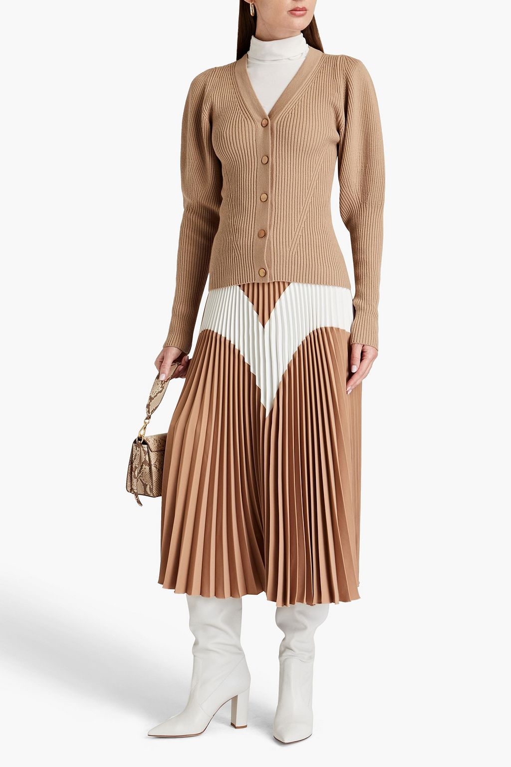 SAFIYAA Ribbed wool-blend cardigan